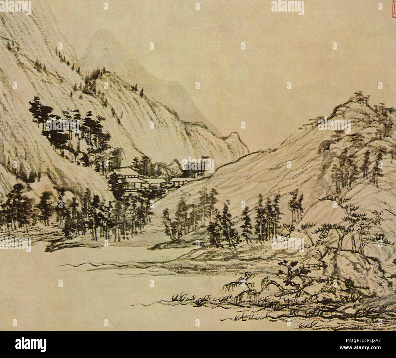 Mountain Dwellings, Kung-wang, Huang Stockfoto