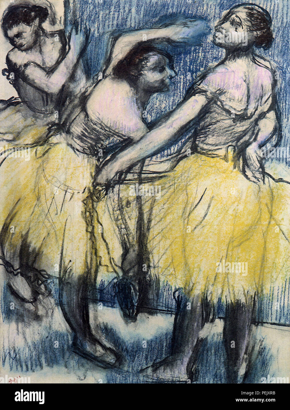Ballerinas in Gelb, Degas, Edgar Stockfoto