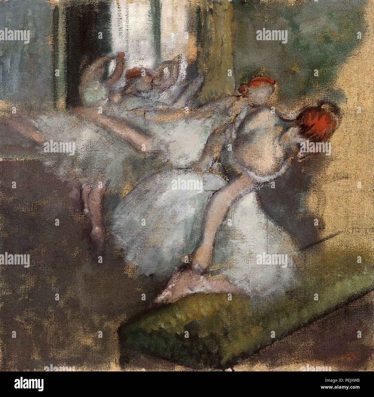 Ballerinas an der Praxis, Degas, Edgar Stockfoto