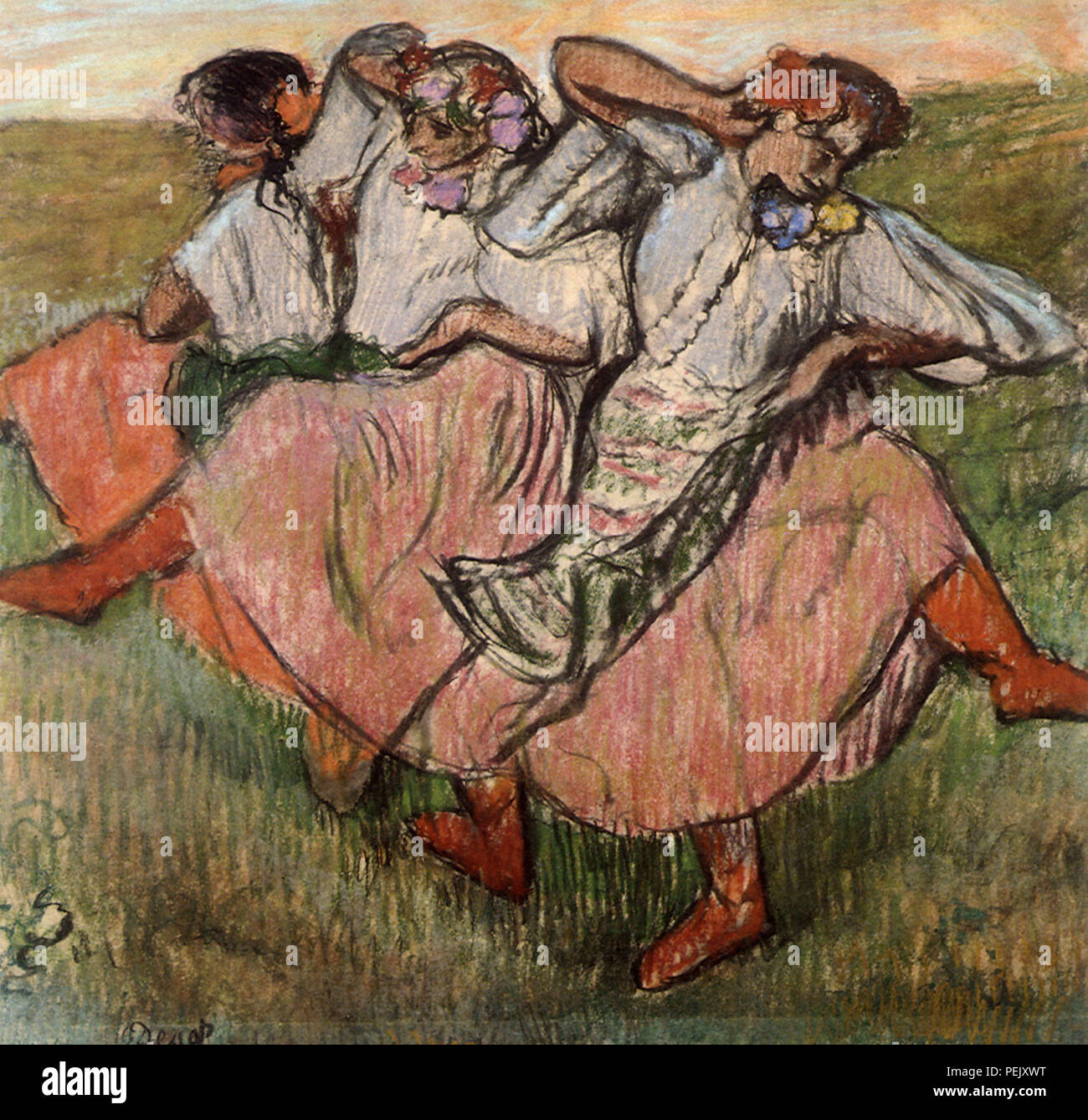 Russische Tänzer, Degas, Edgar Stockfoto