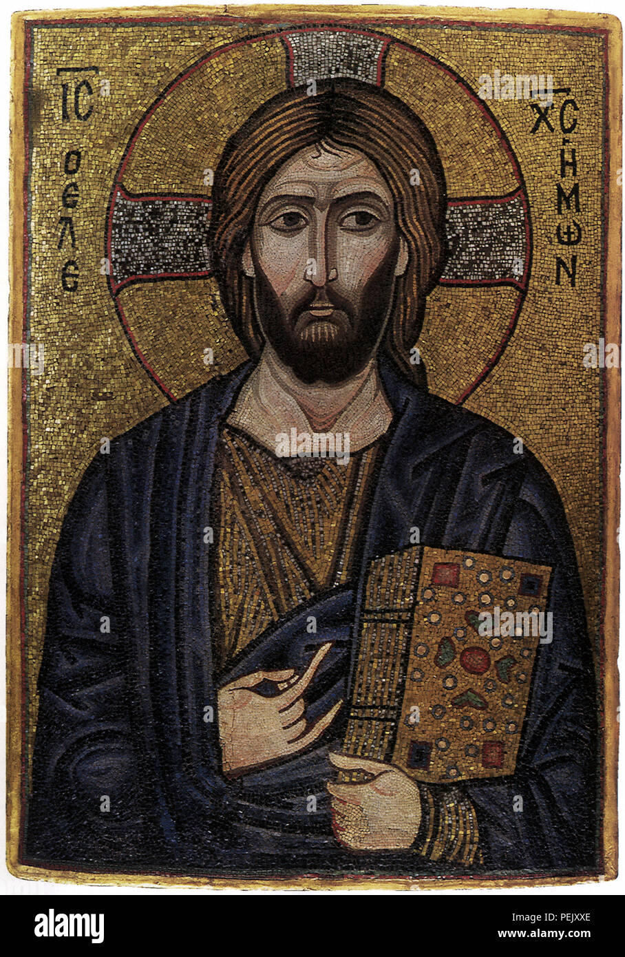 Salvator Mundi, Ikon, Mosaik Stockfoto
