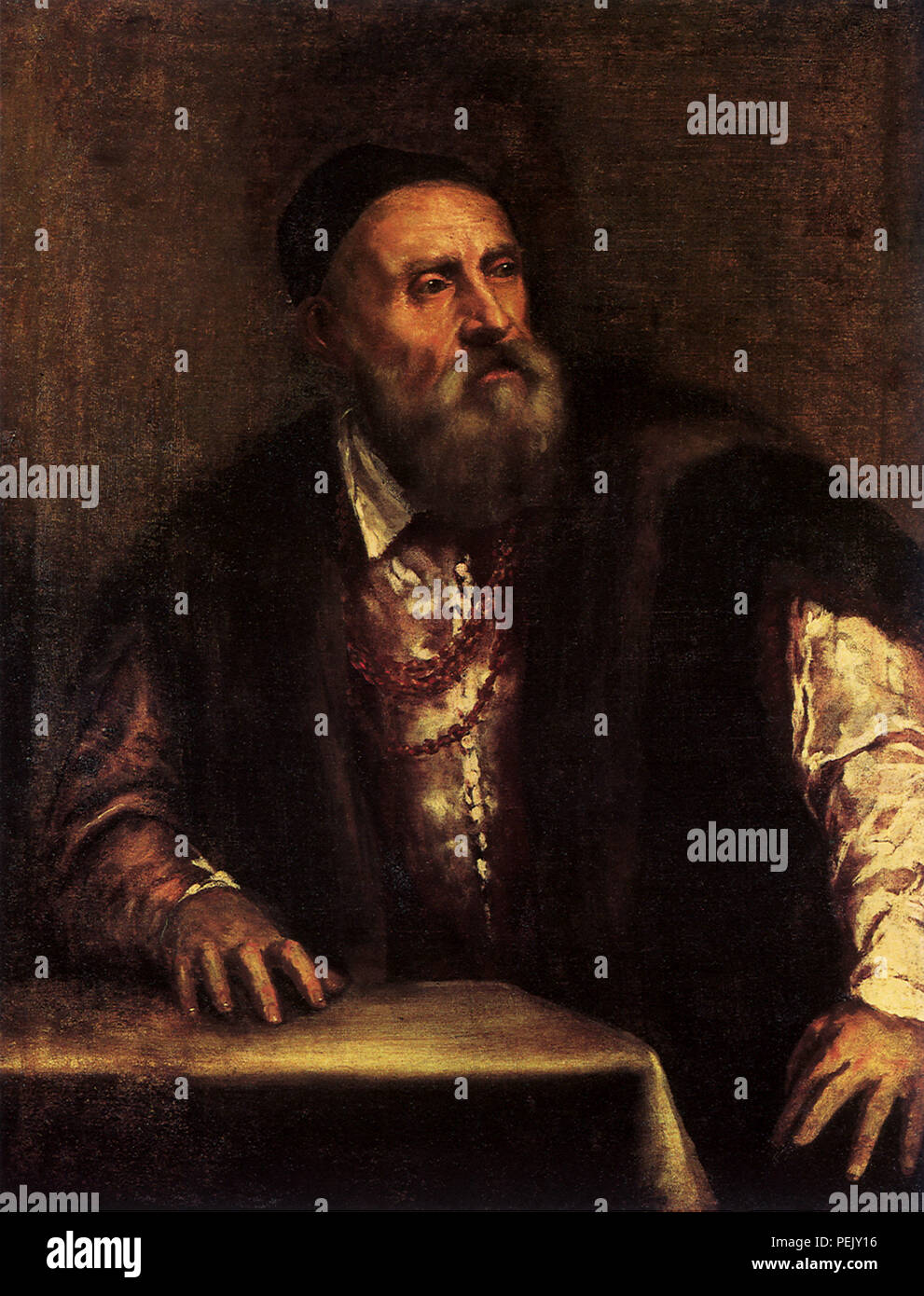 Self Portrait von Titian, Tizian Stockfoto
