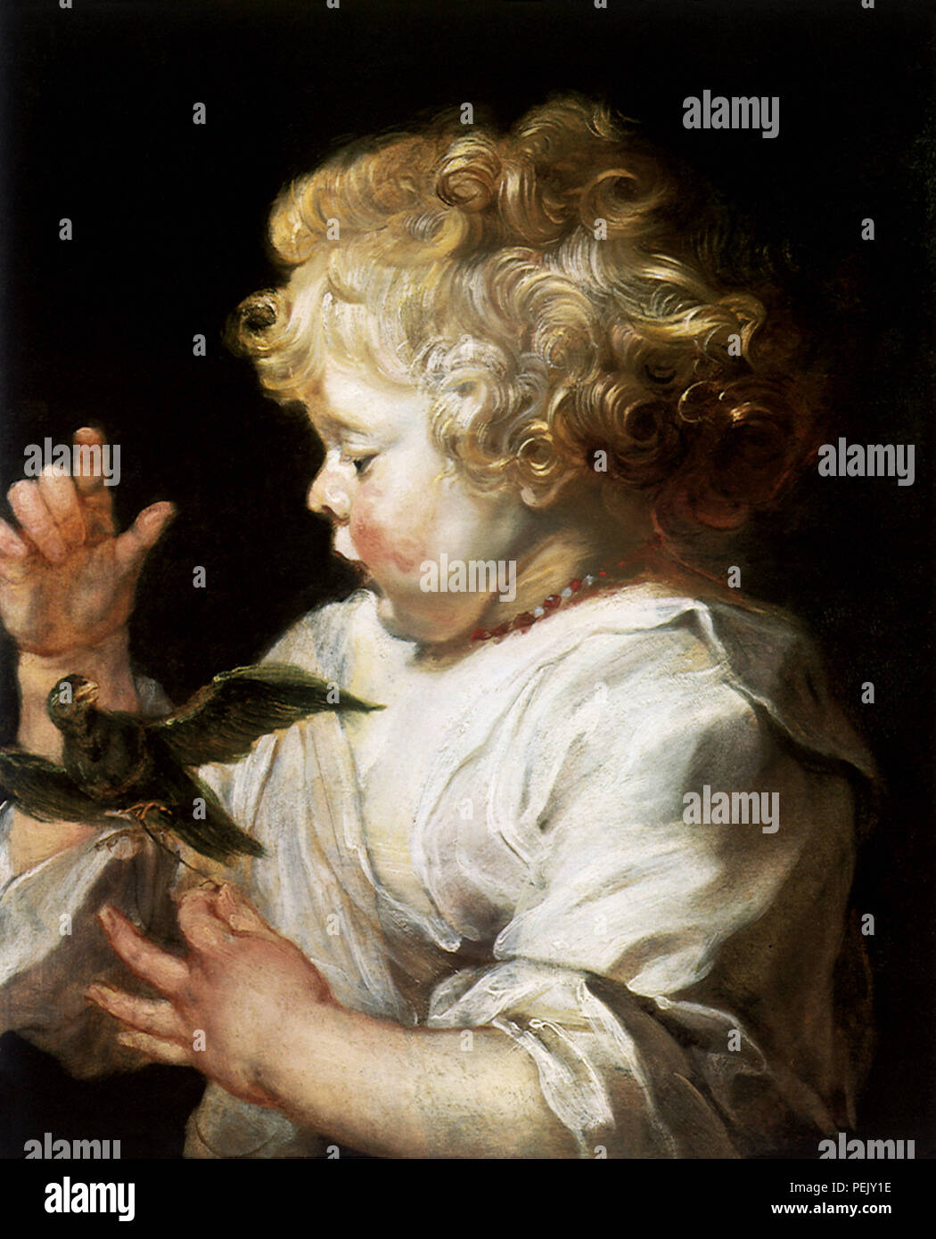 Kleinkinder mit Vogel, Rubens, Peter Paul Stockfoto