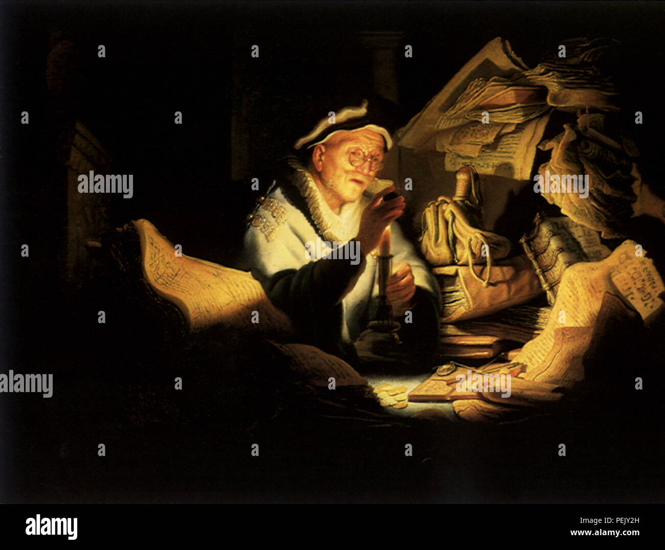 Gleichnis vom reichen Mann, Rembrandt, Harmensz van Rijn Stockfoto