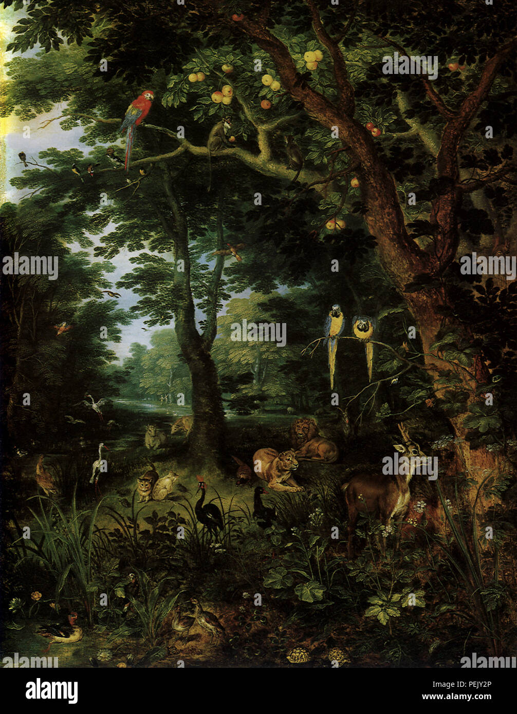 Paradies, Brueghel, Jan, der Jüngere Stockfoto