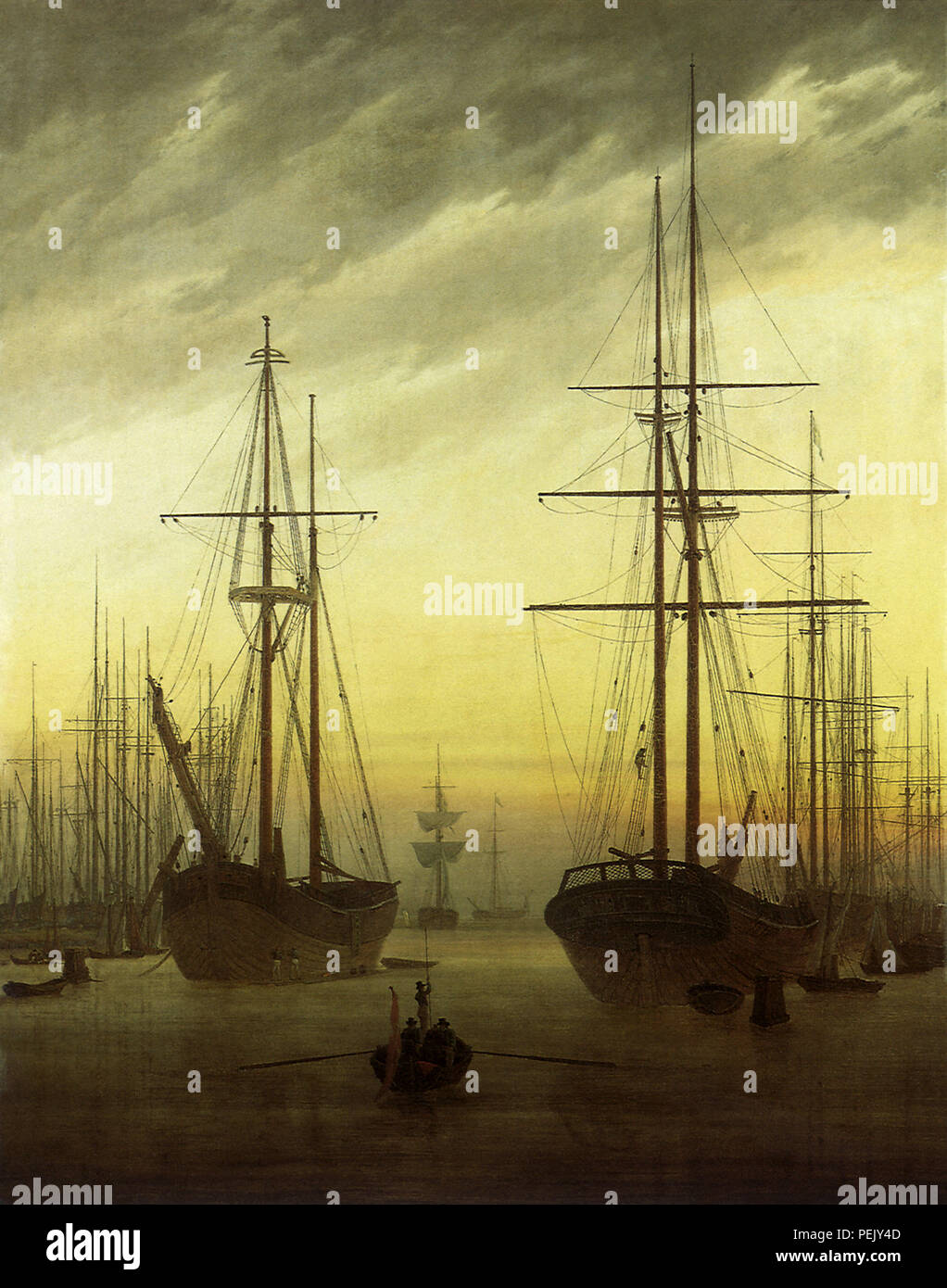 Ansicht eines Hafens, Friedrich, Caspar David Stockfoto