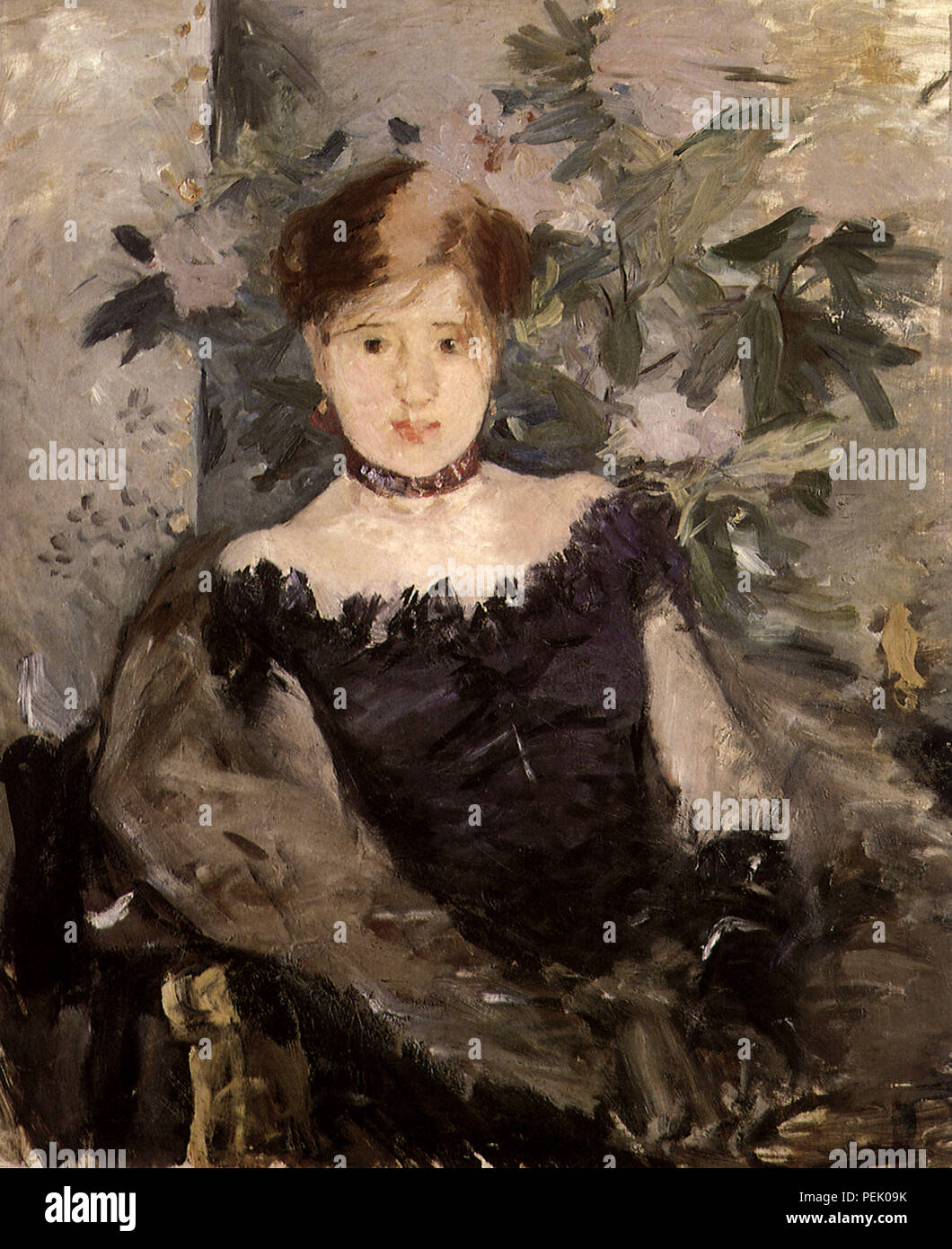 Frau in Schwarz, Morisot, Berthe Stockfoto