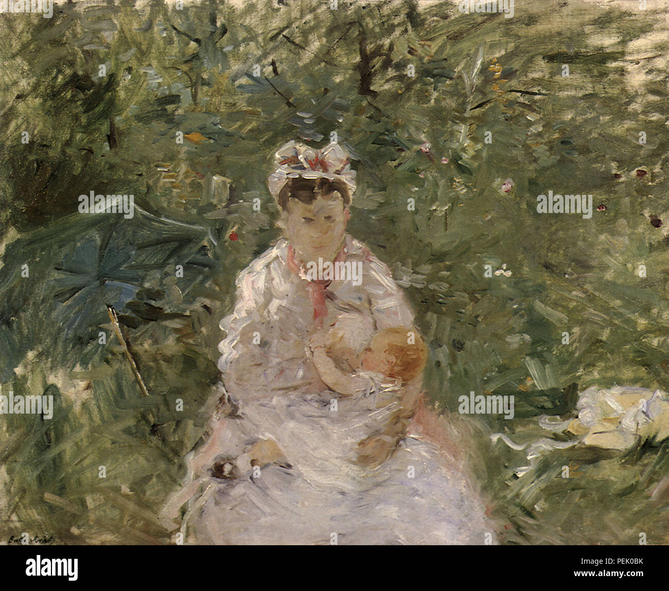 Die Amme Angele Fütterung Julie Manet Morisot, Berthe Stockfoto