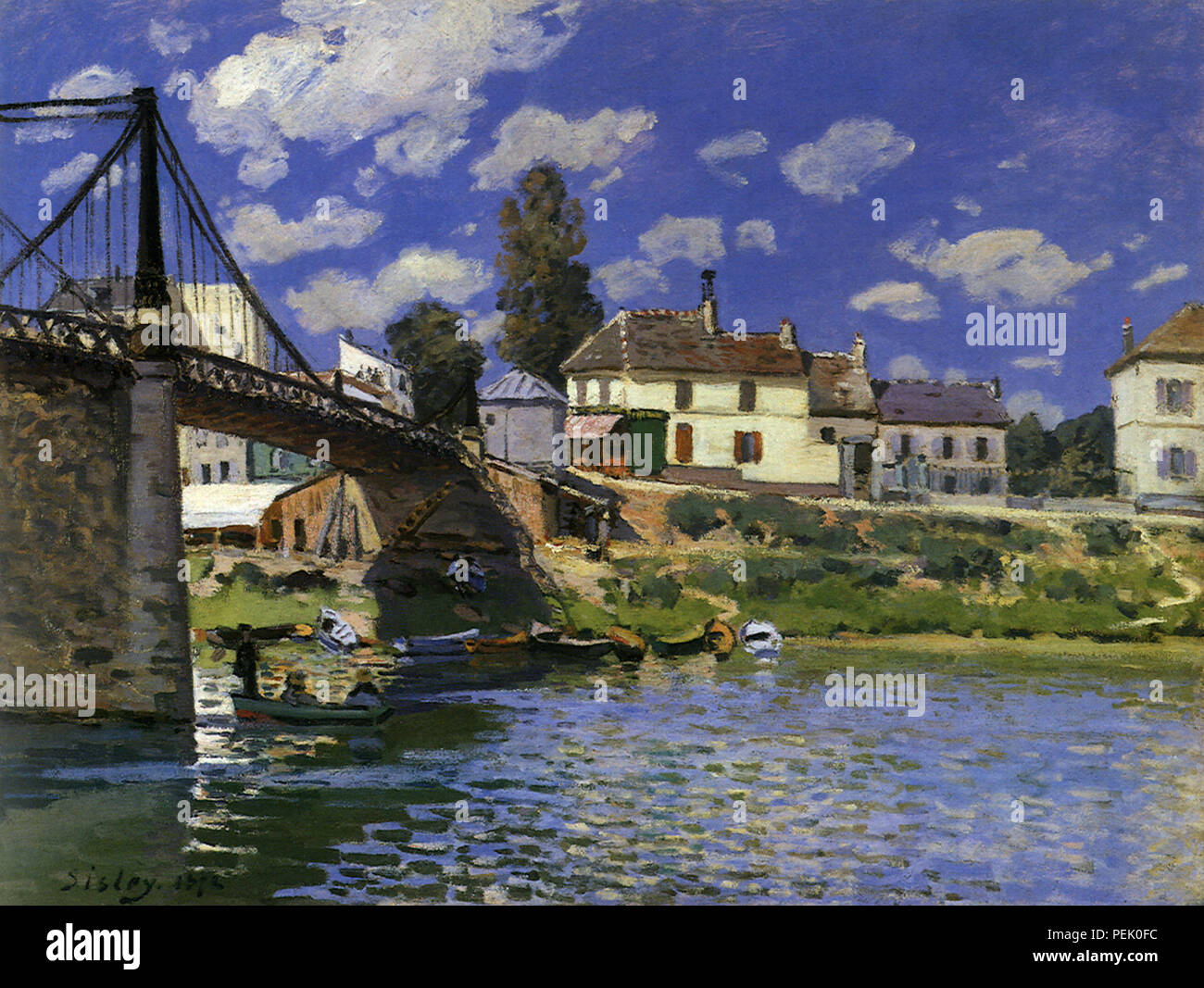 Die Brücke von Villeneuve-la-Garenne, Sisley, Alfred Stockfoto
