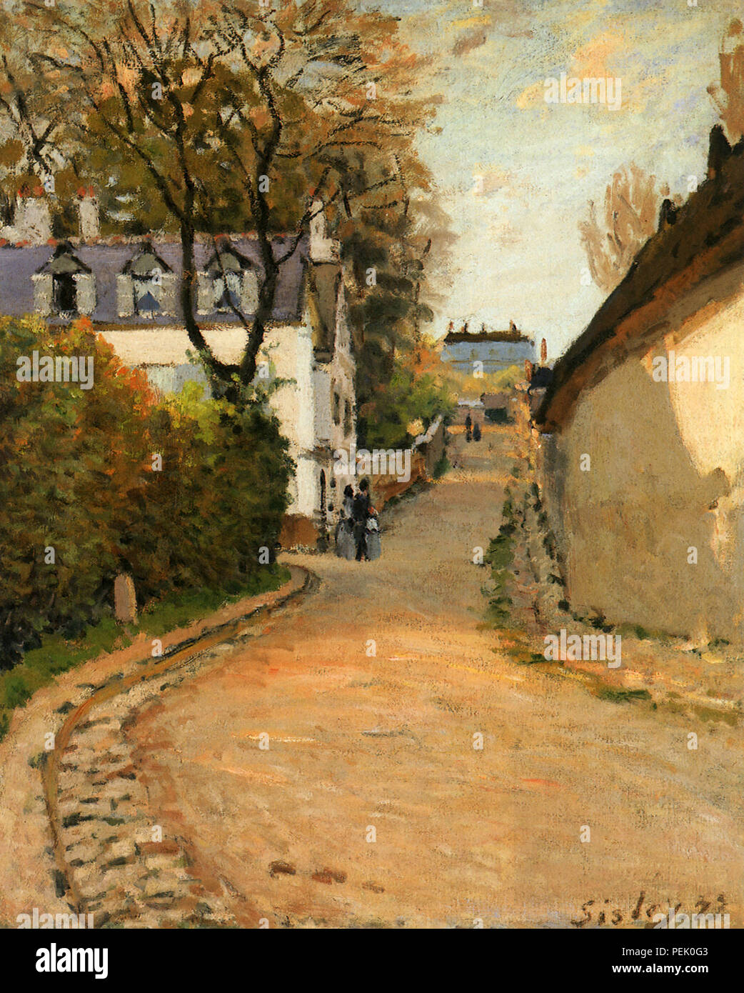 Rue de La Princesse, Chatou, Blick nach Norden, Sisley, Alfred Stockfoto