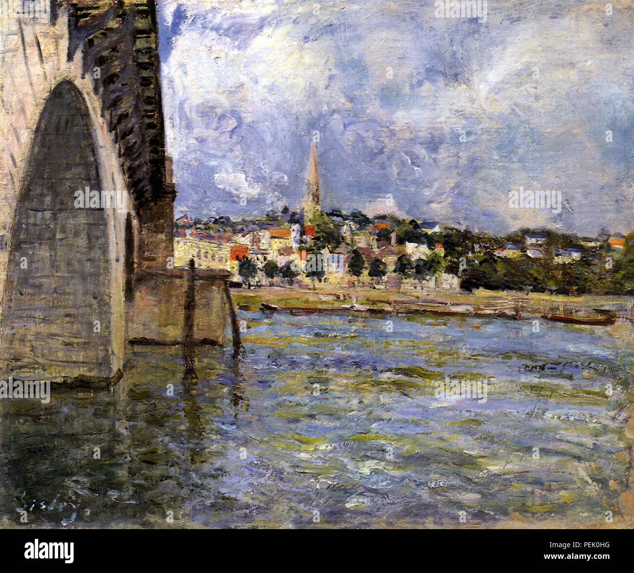Die Brücke von Saint-Cloud, Sisley, Alfred Stockfoto