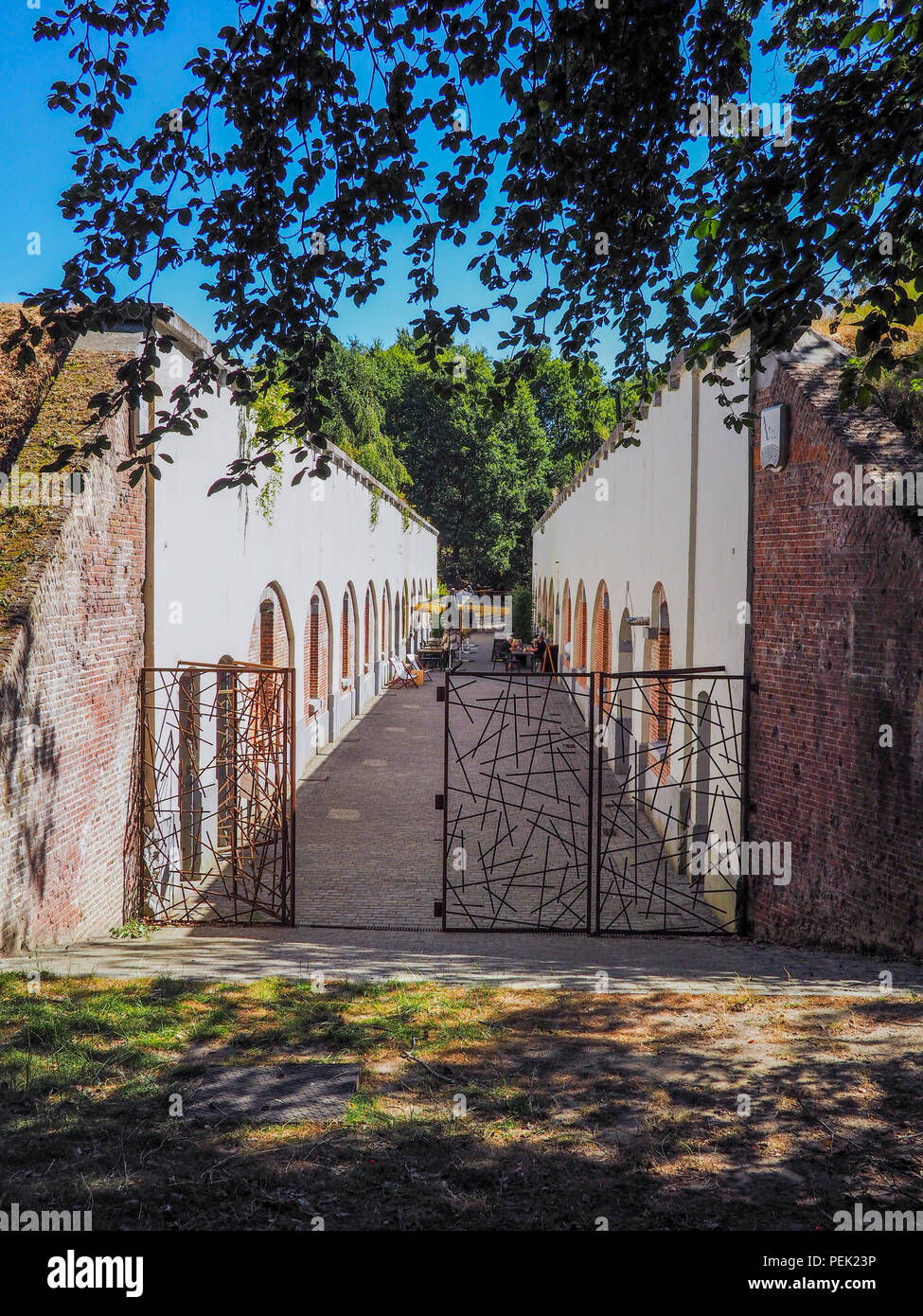 Die inneren Gebäude der öffentlich zugängliche Festung von düffel in der Nähe von Mechelen, Belgien Stockfoto