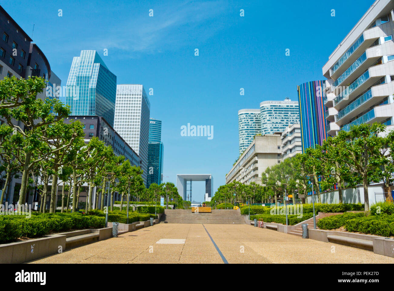 Esplanade De La Defense, La Defense, Paris, Frankreich Stockfoto