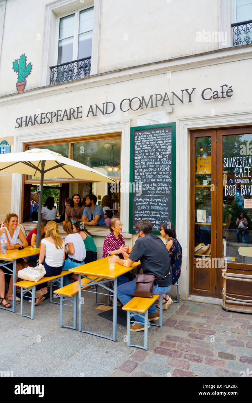 Shakespeare und Company Cafe, Latin, Paris, Frankreich Stockfoto