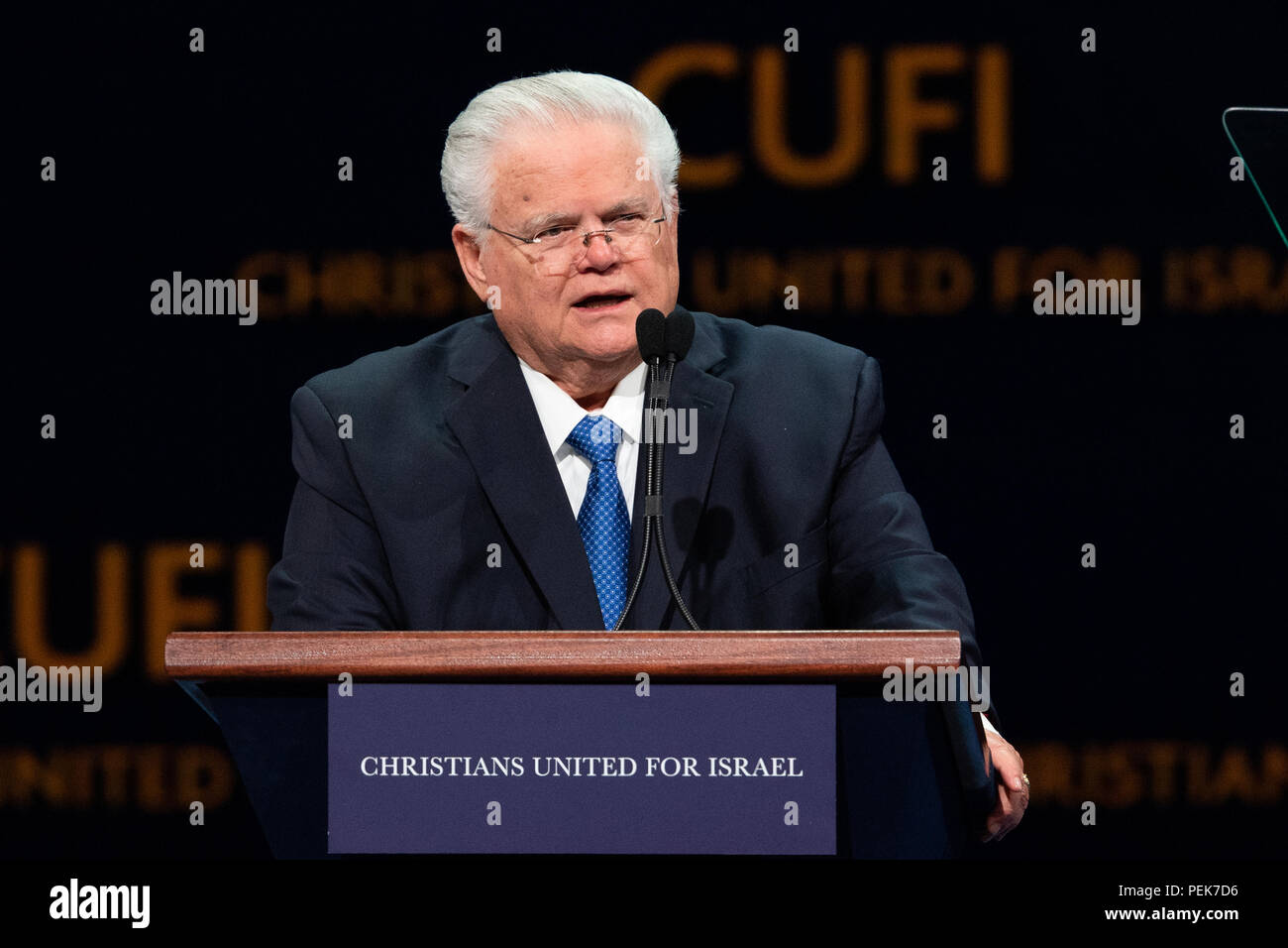 Pastor John Hagee, cufi Gründer und Vorsitzender, anlässlich der (cufi) Christen United für Israels Washingtoner Gipfel 2018 am Walter E. Washi gehalten Stockfoto