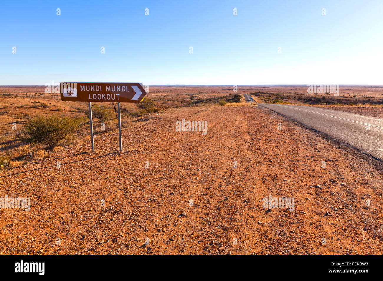 Bild genommen, während für einen Familienurlaub in den regionalen outback Stadt Broken Hill in New South Wales, Australien Stockfoto
