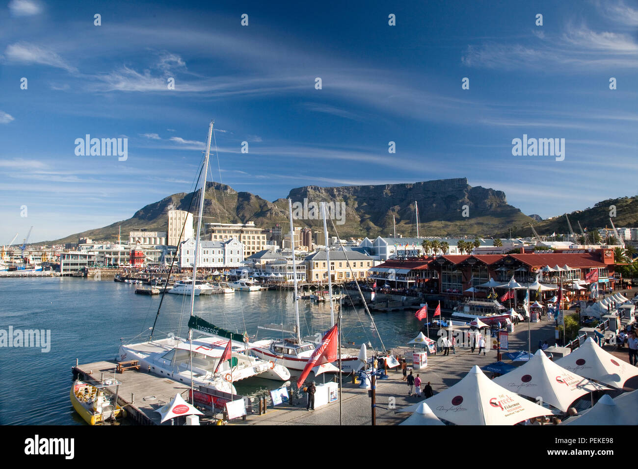 Die V&A Waterfront in Kapstadt Stockfoto