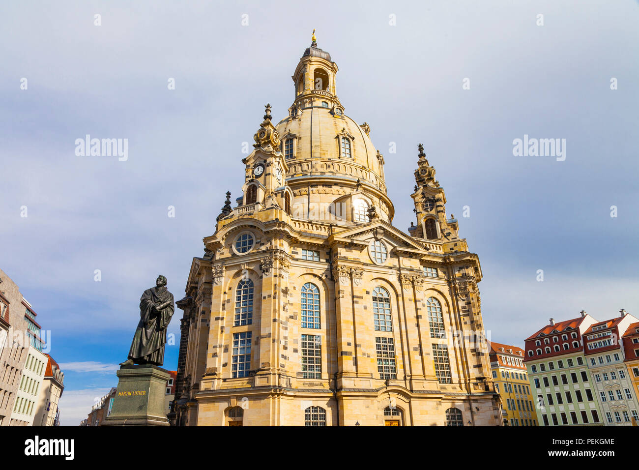 Beeindruckende Kathedrale in Dresden, Deutschland Stockfoto