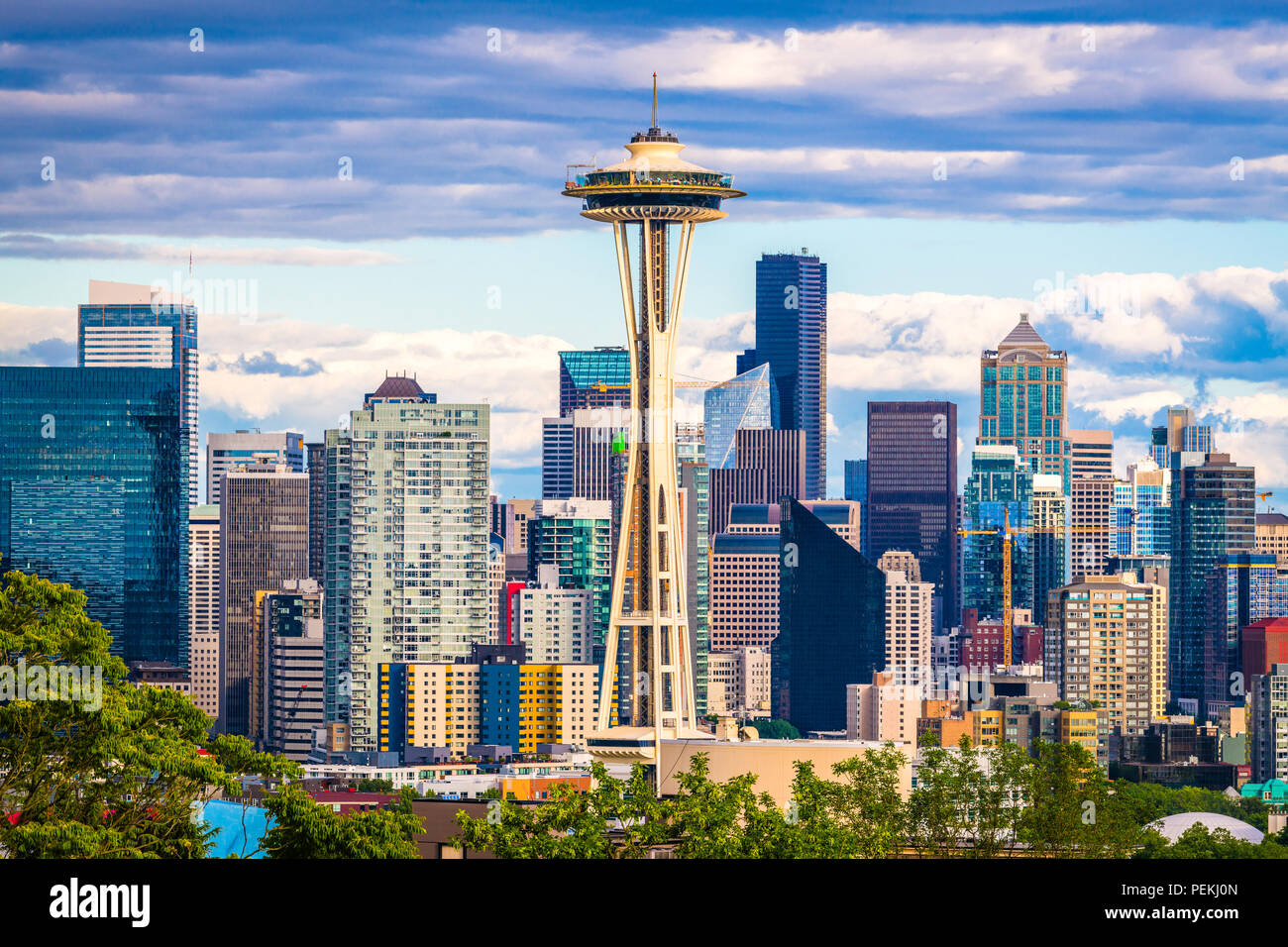 Seattle, Washington, USA Downtown Skyline. Stockfoto