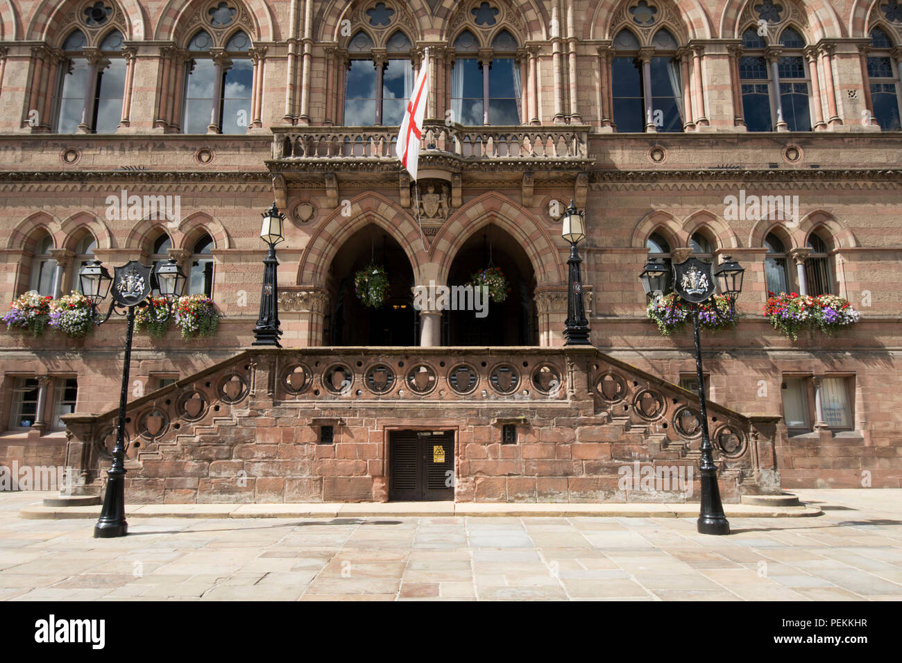 Chester Rathaus, einem denkmalgeschützten Gebäude in Northgate Street, Chester. Stockfoto