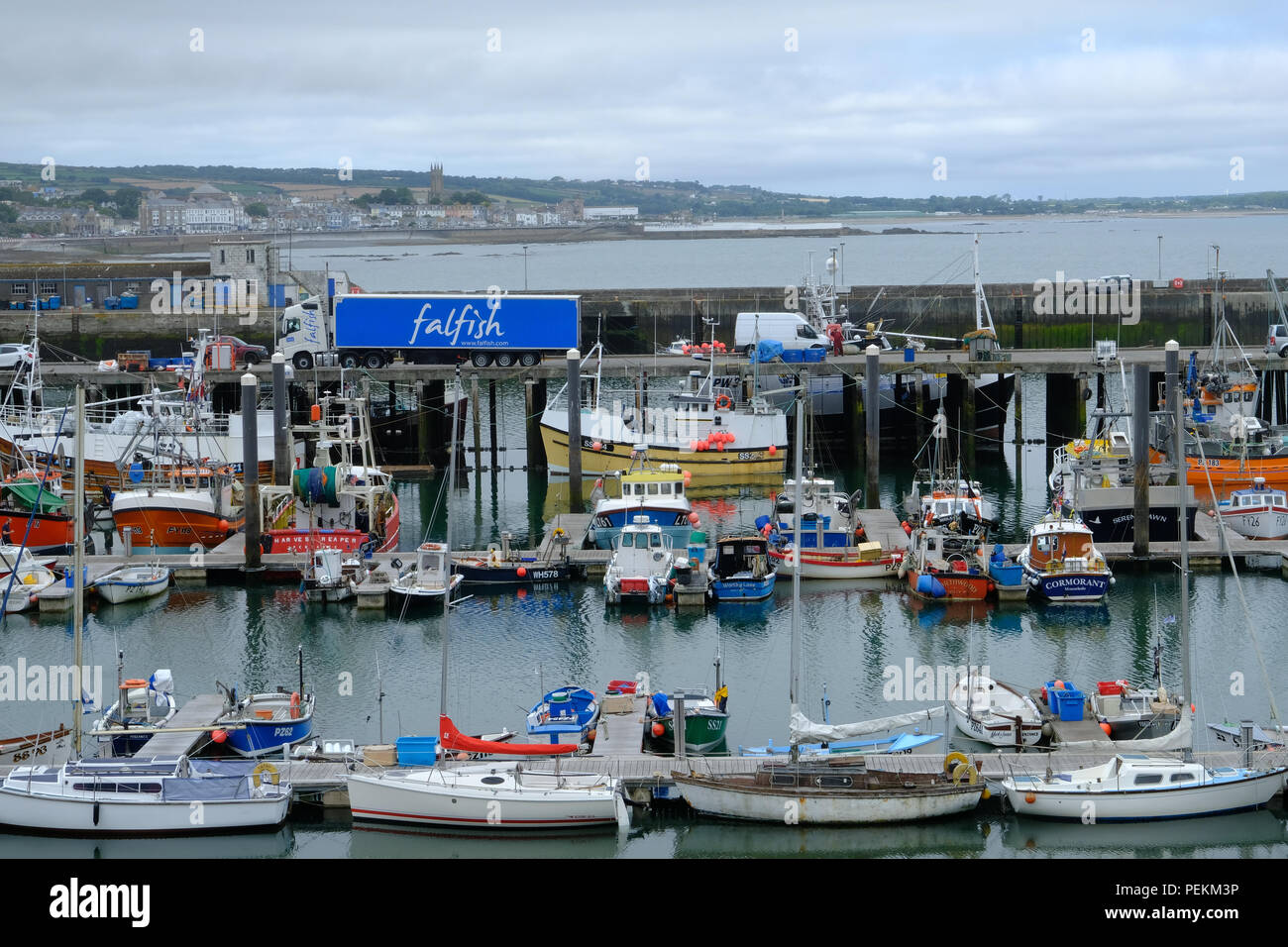 Newlyn Harbour, Cornwall Stockfoto
