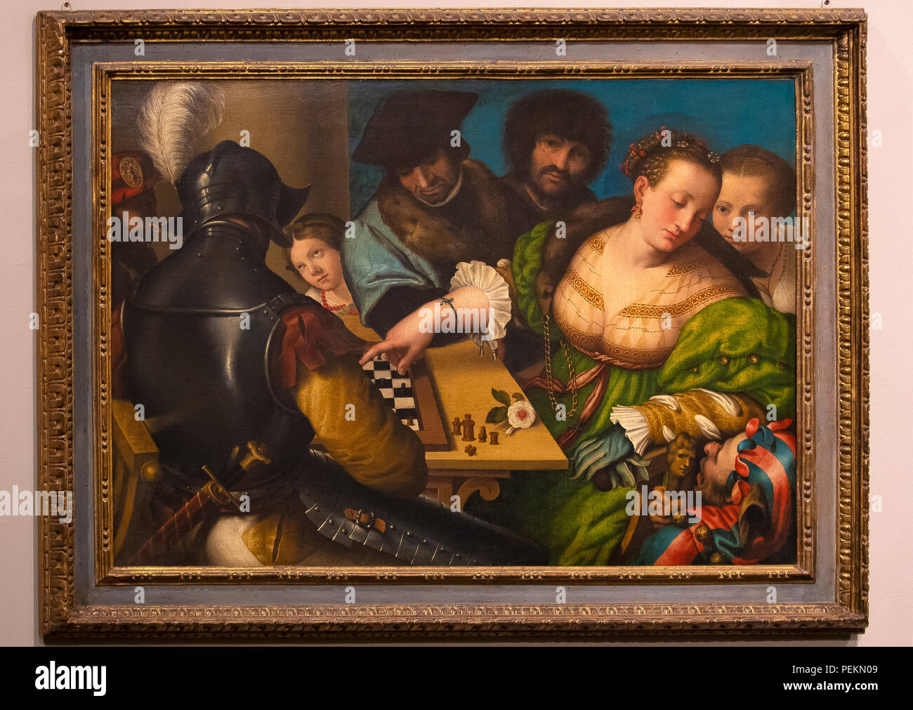 Italien Piemont Turin Palazzo Madama - Giulio Campi - das Schachspiel 1530 - 1532 Stockfoto