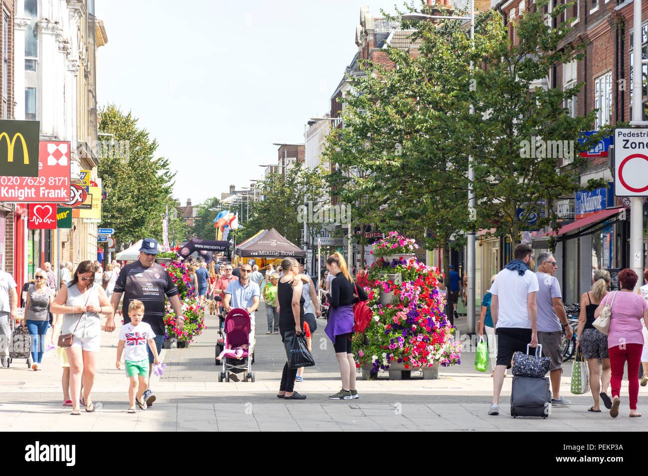 London Road North, Station Square, Lowestoft, Suffolk, England, Vereinigtes Königreich Stockfoto