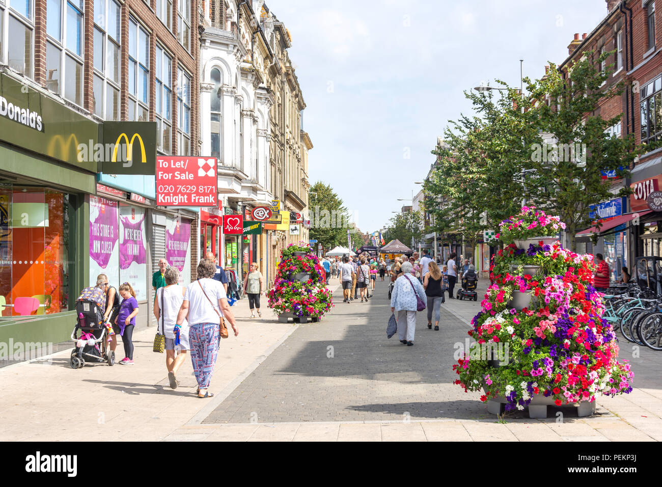 London Road North, Station Square, Lowestoft, Suffolk, England, Vereinigtes Königreich Stockfoto