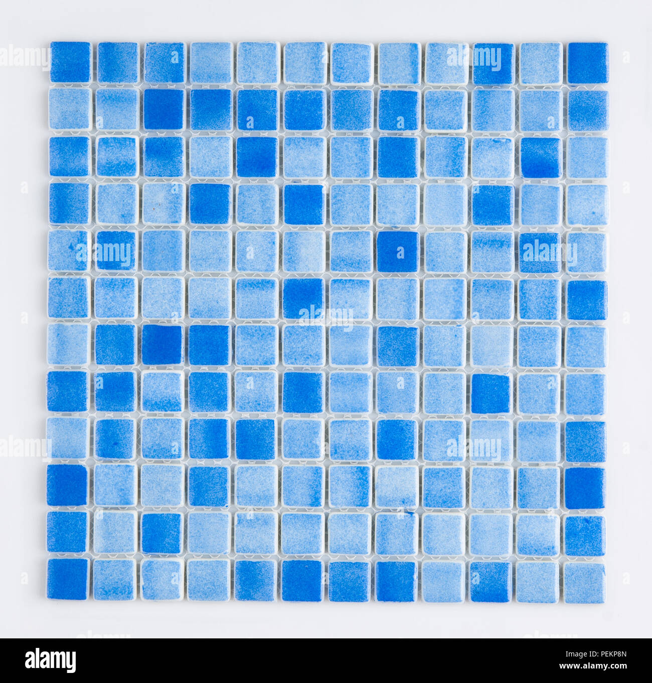 Kleine blaue Keramik, Ansicht von oben, Majolika. Für den Katalog Stockfoto