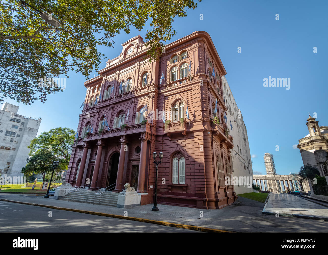 Palacio de los Leones (Palast der Löwen) Kommunale Regierung Gebäude - Rosario, Santa Fe, Argentinien Stockfoto