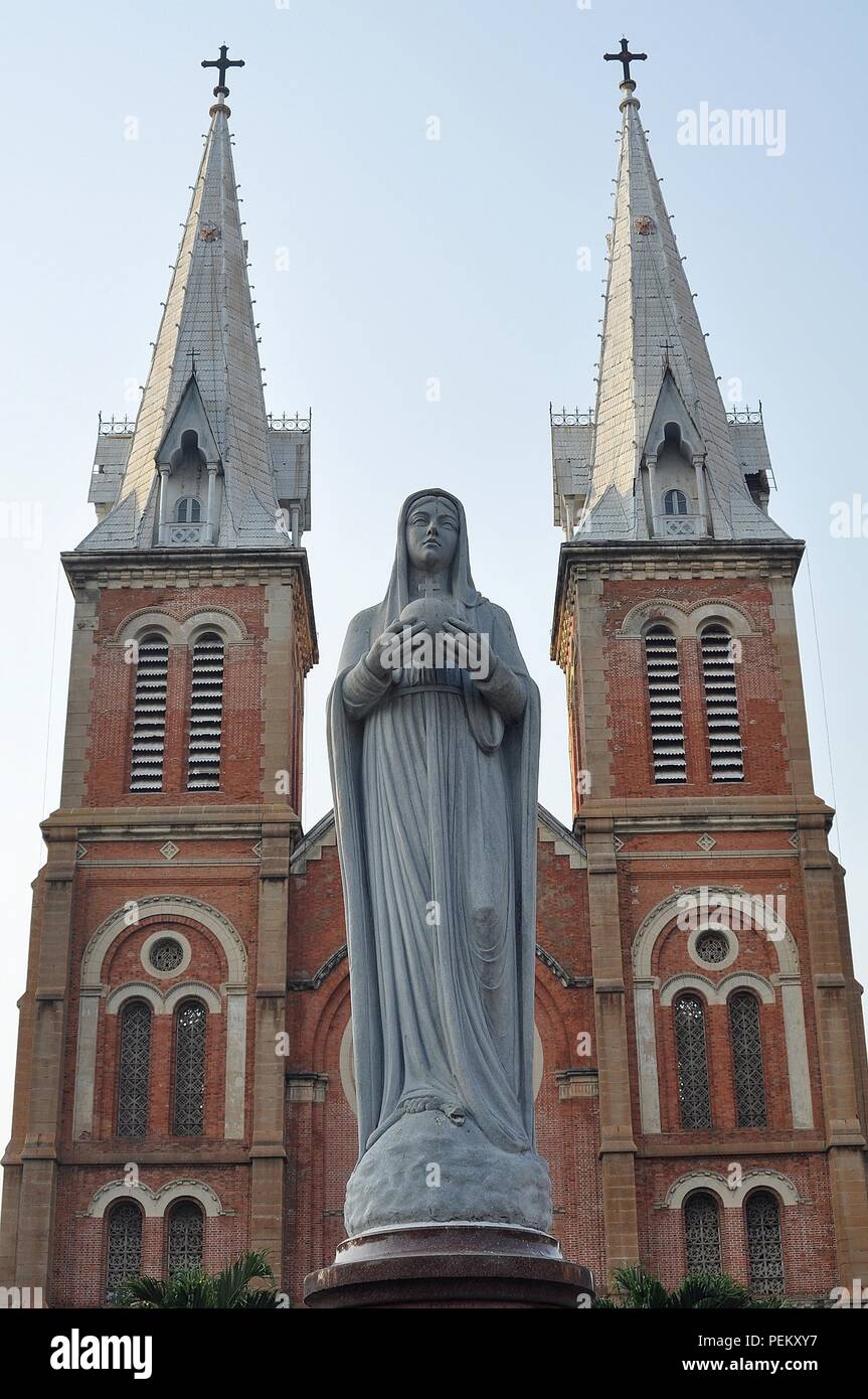Kathedrale Notre Dame, HO CHI MINH CITY, VIETNAM Stockfoto