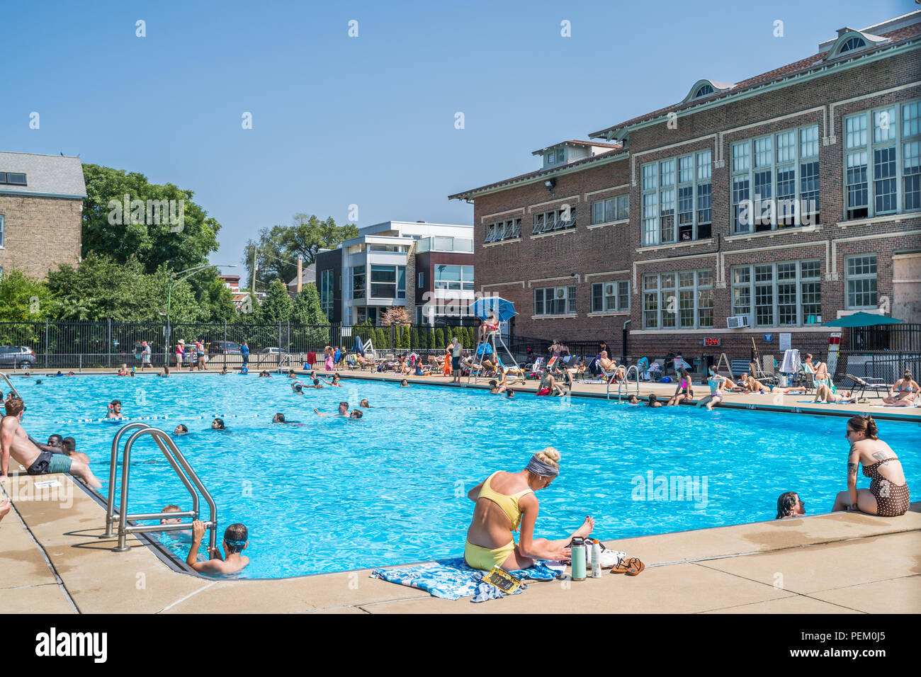 Schwimmbad in Holstein Park Stockfoto