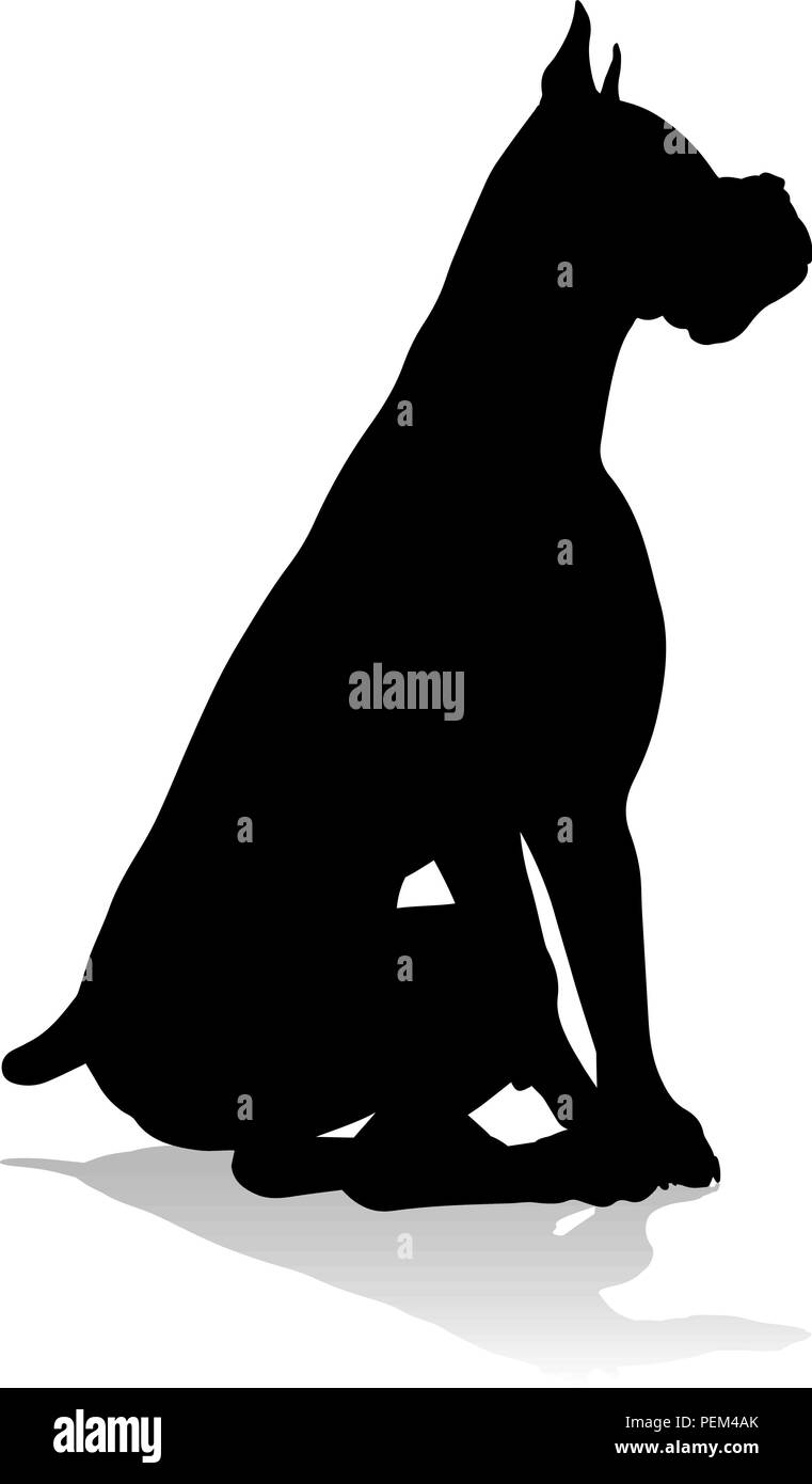 Hund Silhouette Haustier Stock Vektor