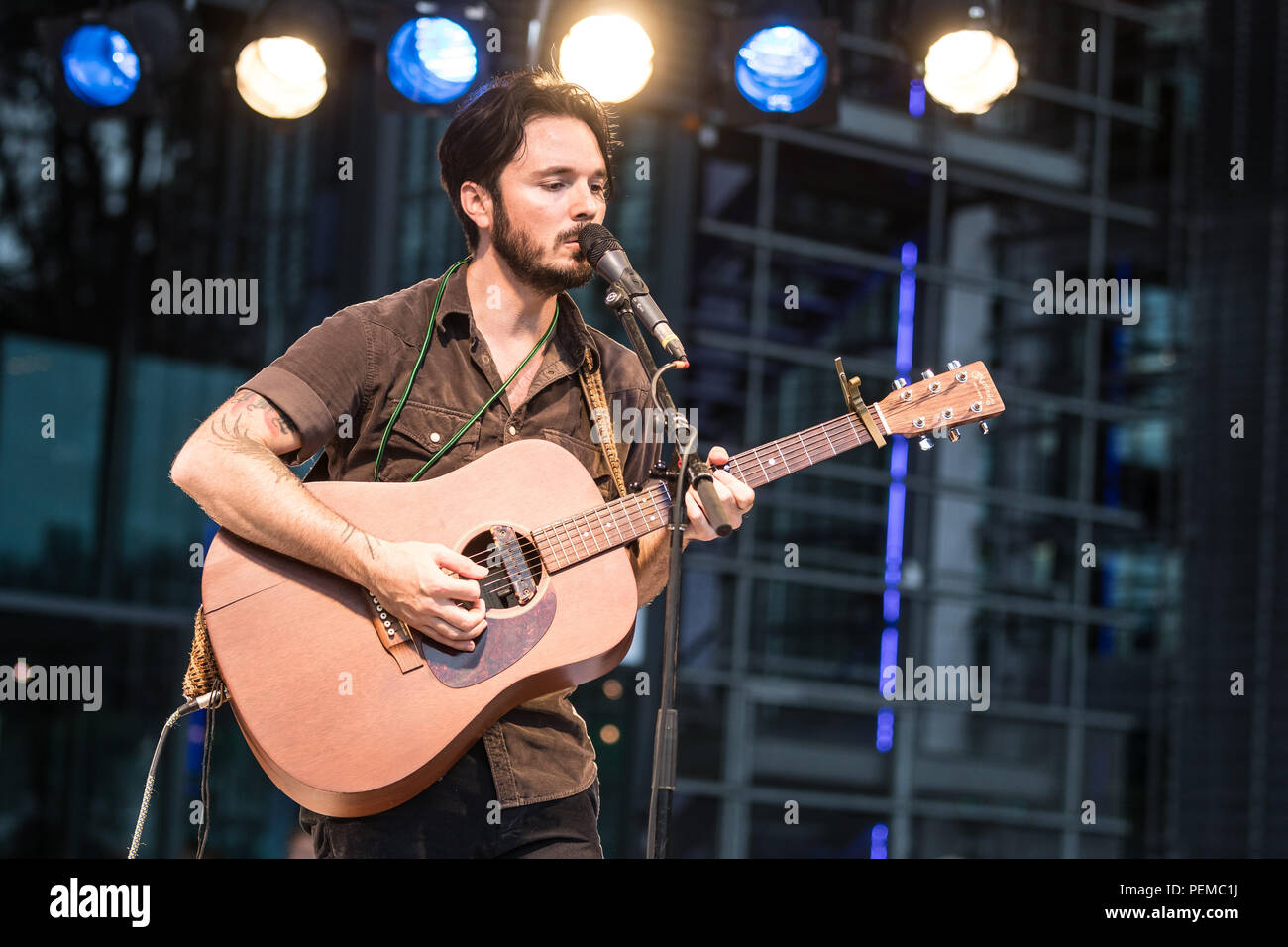 Us-amerikanischer Musiker und Sänger KaiL Baxley live bei der 26 Blue Balls Festival in Luzern, Schweiz Stockfoto