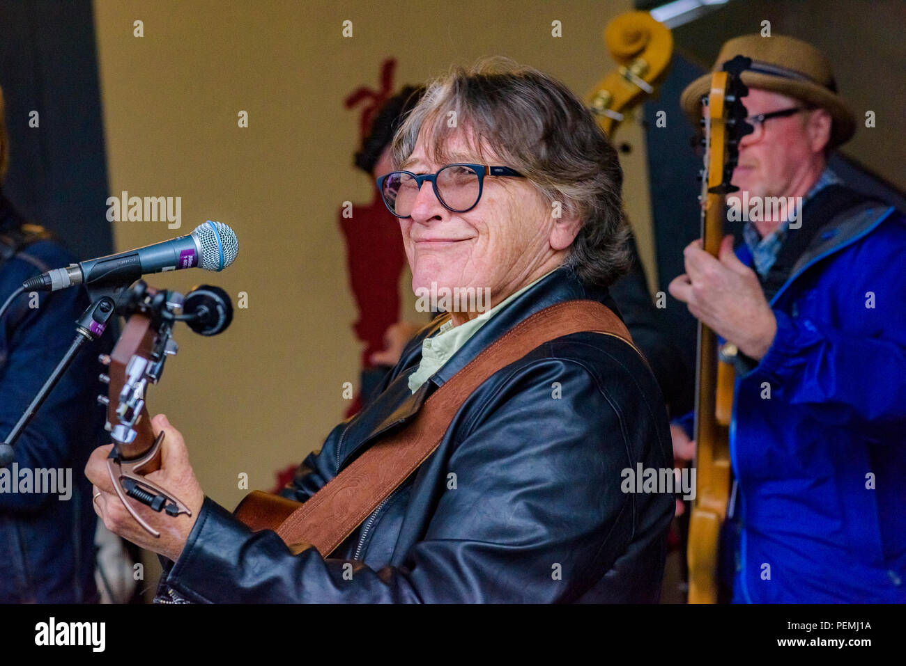 Singer Songwriter Ferron Edmonton Folk Music Festival, Edmonton, Alberta, Kanada. Stockfoto