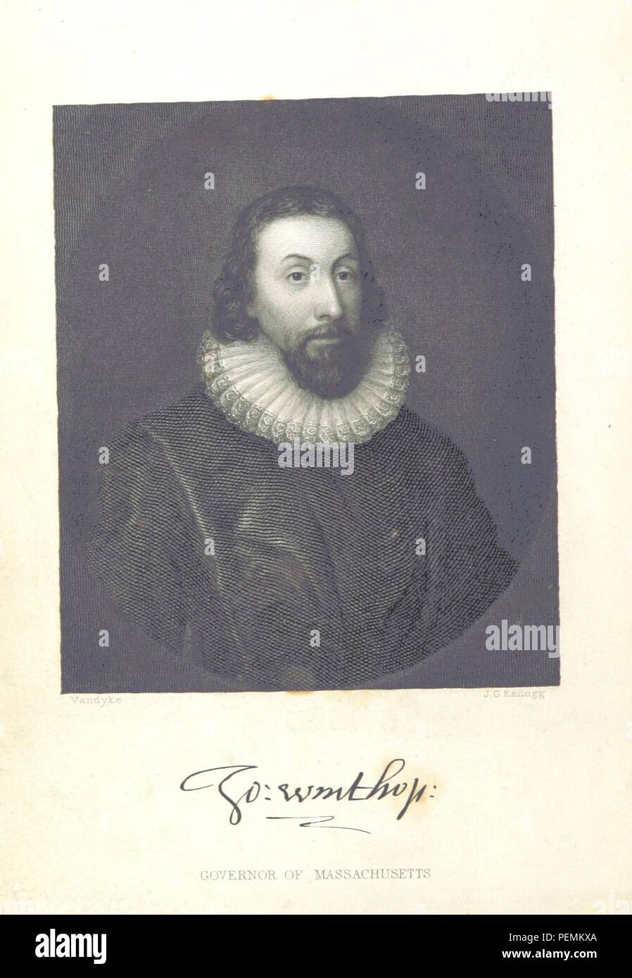 Seite 8 von 'Chroniken der ersten Plantin der Kolonie Massachusetts Bay, von 1623 bis 1636. Nun zunächst von den ursprünglichen Aufzeichnungen und gleichzeitigen Handschriften gesammelt, und illustriert mit Noten" durch die Briti 2243. Stockfoto