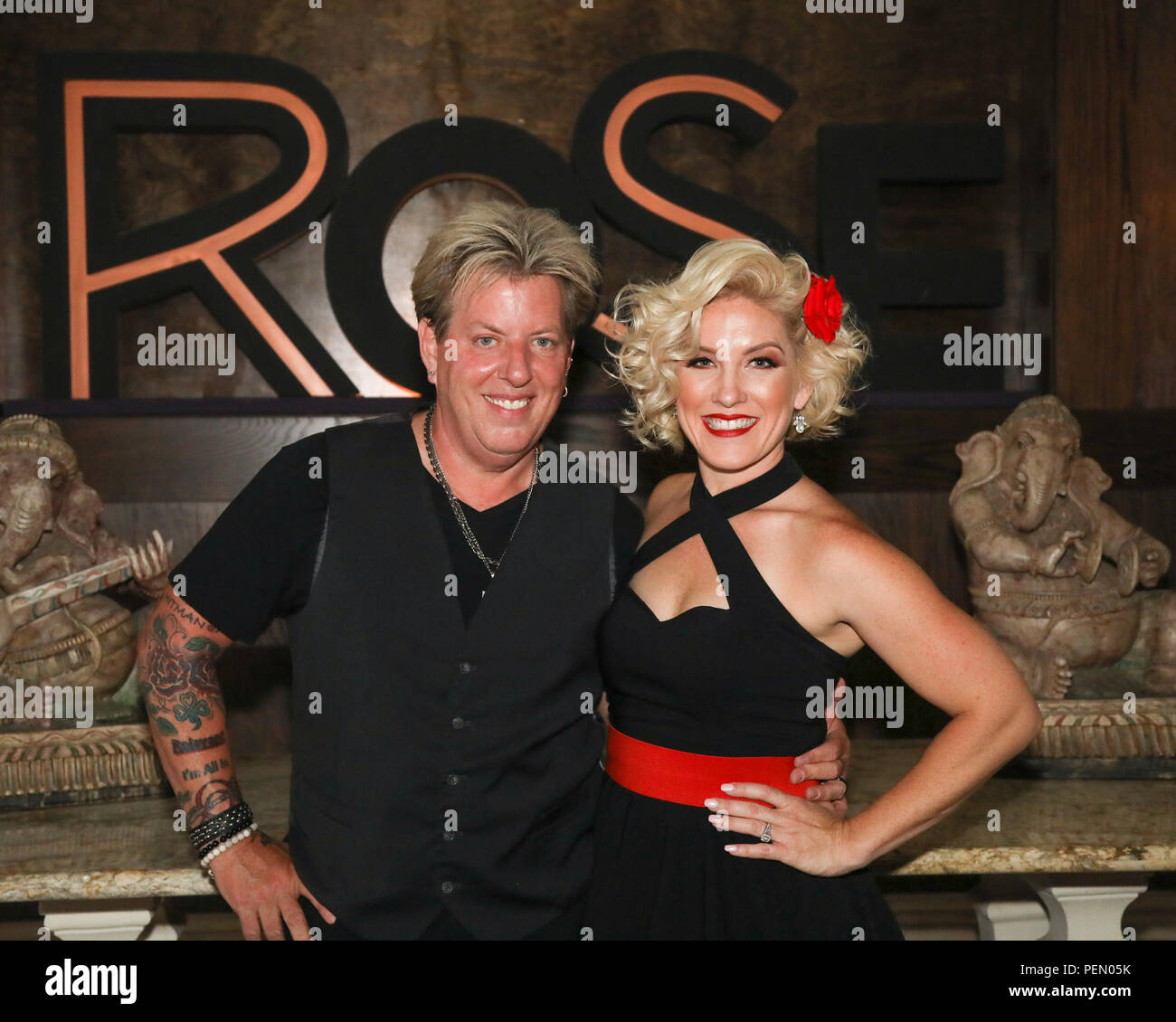 Pasadena, Kalifornien, USA. 10 August, 2018. Die swansons im Rose in Pasadena, Kalifornien. Stockfoto