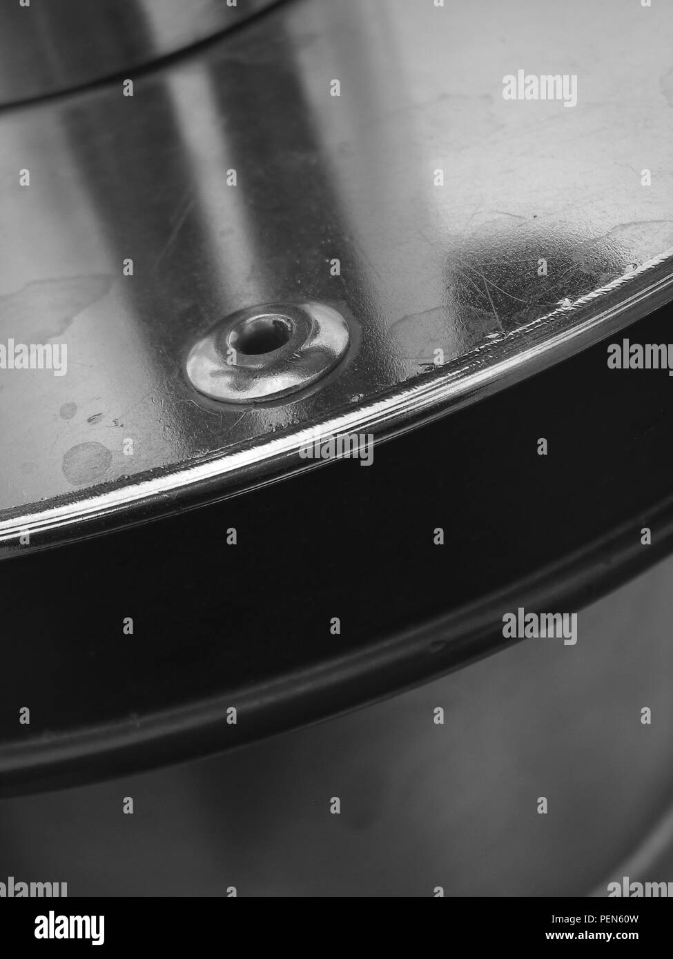 Popniete in Edelstahl Stockfoto