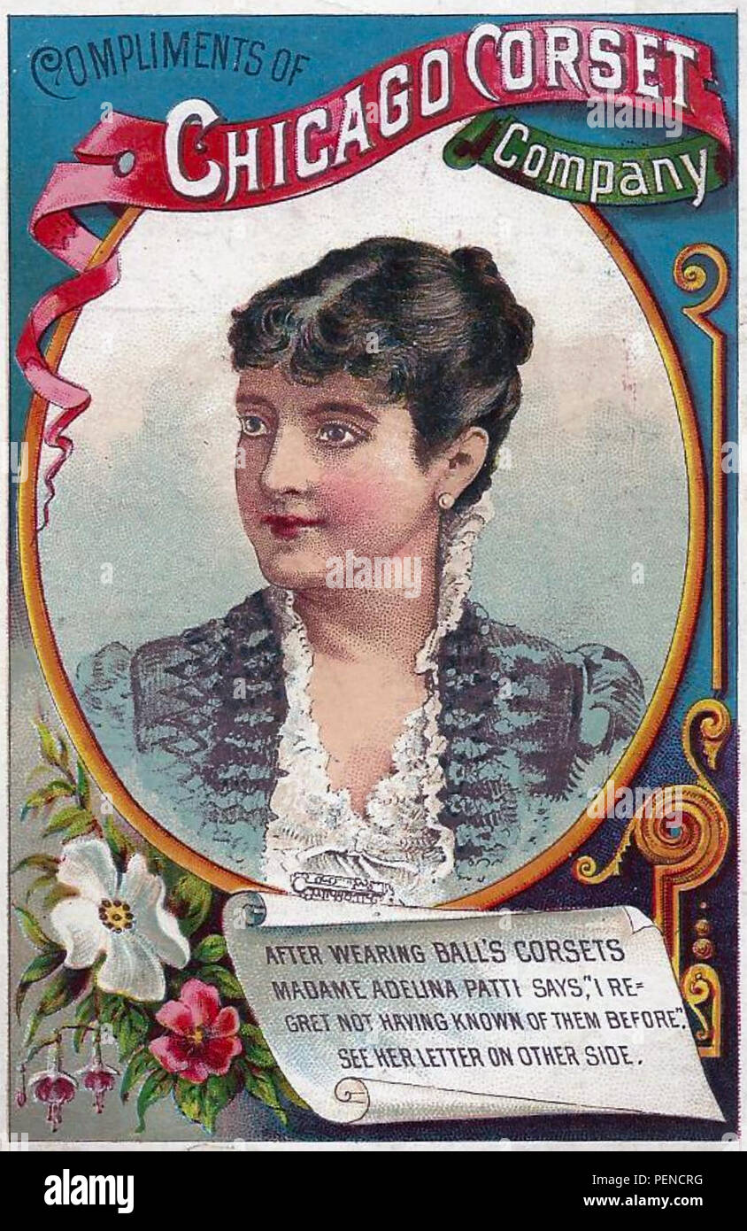 ADELINA PATTI (1843-1919), französisch-italienische Opernsängerin Stockfoto