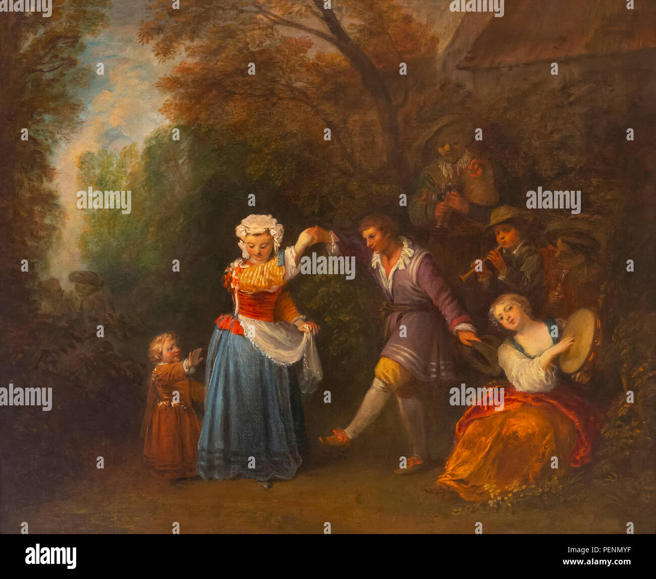 Country Dance, Jean Antoine Watteau, 1706-1710, Indianapolis Museum of Art, Indianapolis, Indiana, USA, Nordamerika Stockfoto