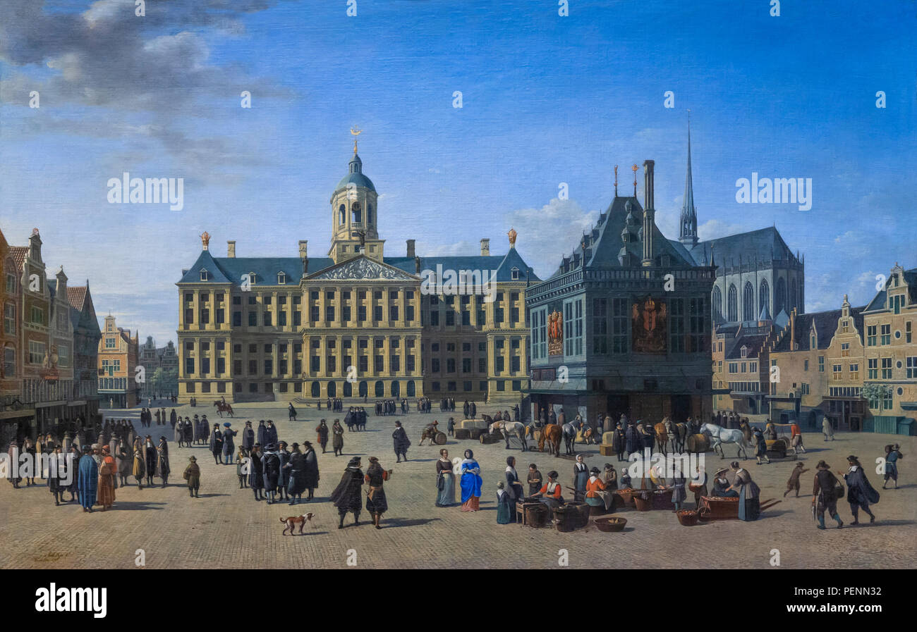 Dam Square Amsterdam Gerrit Adriaensz Berckheyde 1668 Indianapolis Museum Of Art Indianapolis Indiana Usa Nordamerika Stockfotografie Alamy