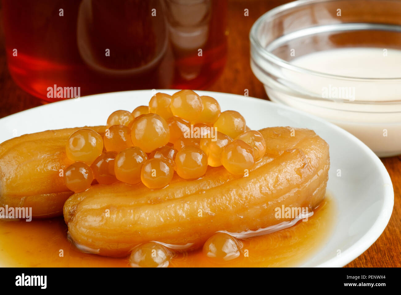 Gesüßt Bananen Dessert Stockfoto