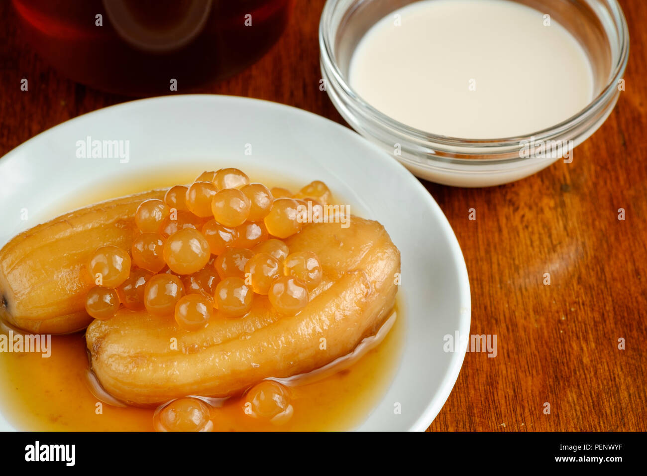 Gesüßt Bananen Dessert Stockfoto