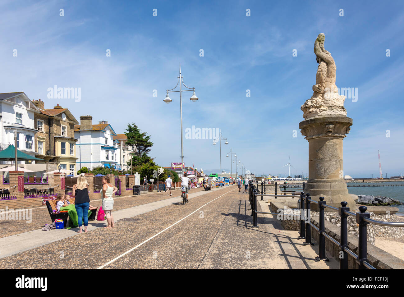 Lowestoft Strandpromenade, Lowestoft, Suffolk, England, Vereinigtes Königreich Stockfoto