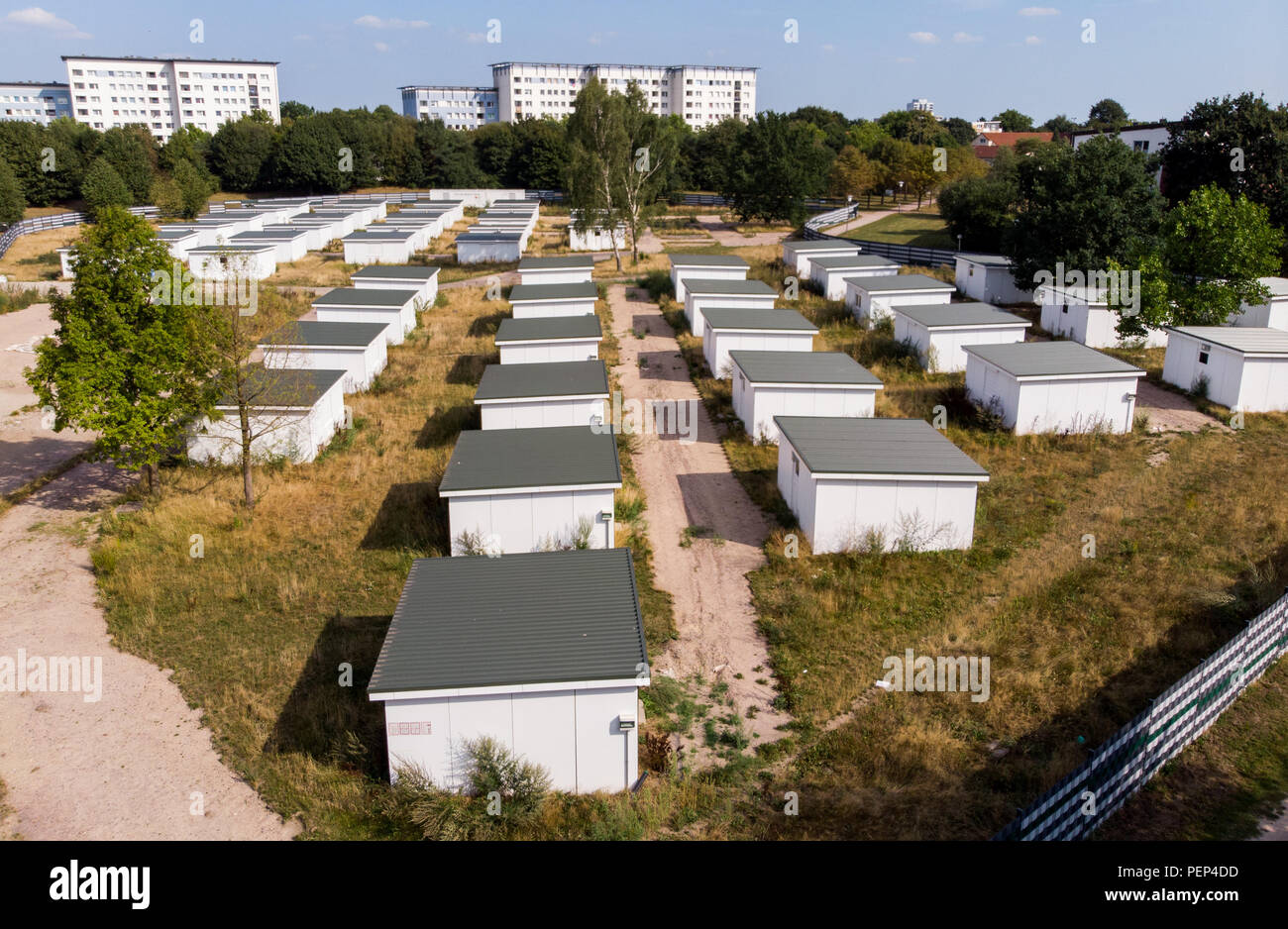 Deutschland Hamburg 16 Aug 18 Hauser Fur Fluchtlinge Stehen Auf Dem Gelande Eines Ehemaligen Fluchtling Schutz