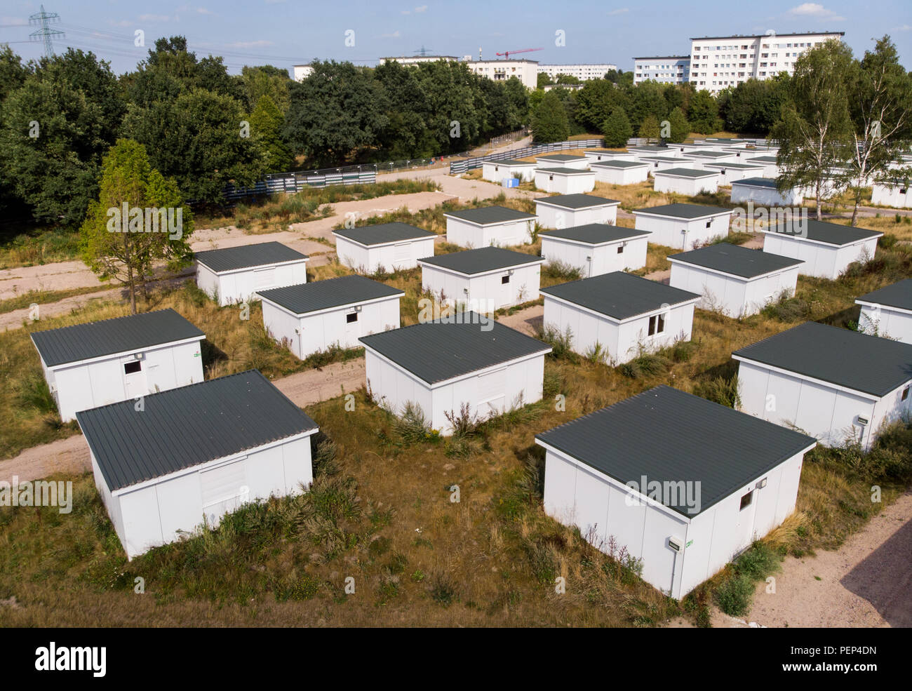 Deutschland Hamburg 16 Aug 18 Hauser Fur Fluchtlinge Stehen Auf Dem Gelande Eines Ehemaligen Fluchtling Schutz