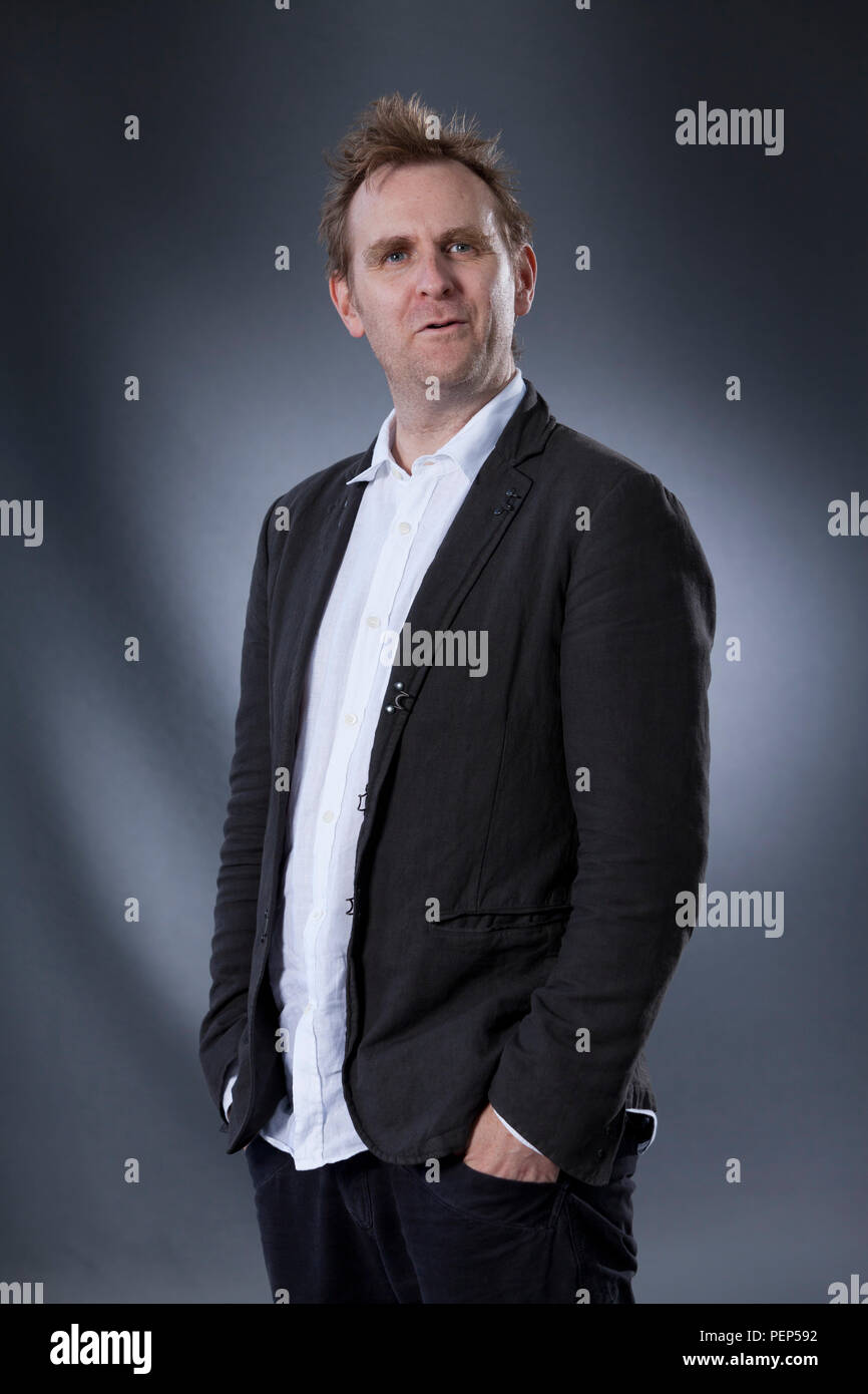 Edinburgh, Großbritannien. 16 August, 2018. Nick Harkaway, die britische Schriftstellerin und Kommentator. Dargestellt an der Edinburgh International Book Festival. Edinburgh, Schottland. Bild von Gary Doak/Alamy leben Nachrichten Stockfoto