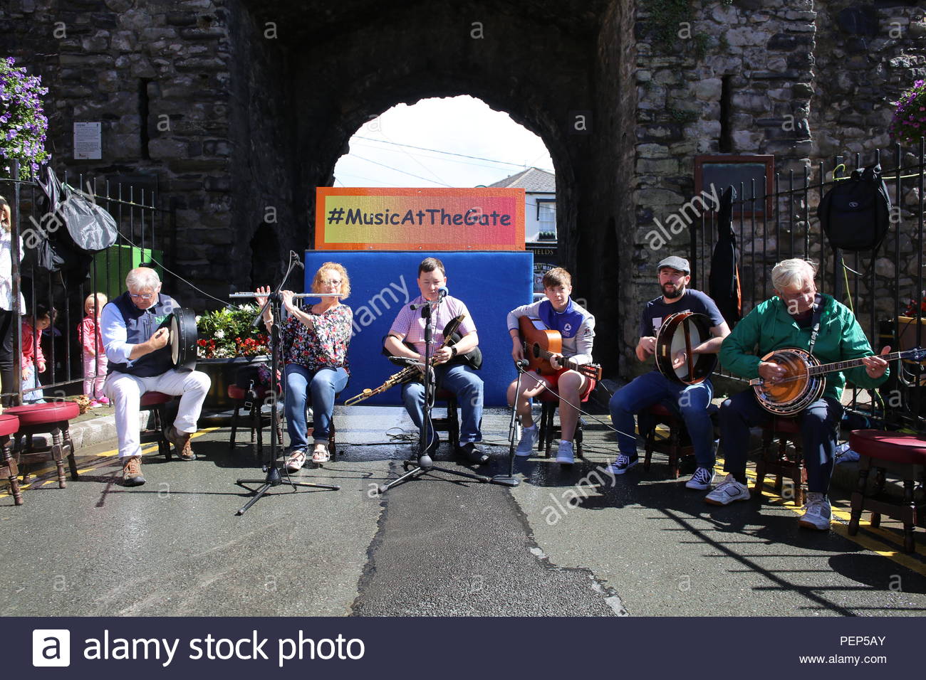 Drogheda, Irland. 16. August 2018. Fleadh Cheoil in Drogheda, Irland Quelle: Clearpix/Alamy leben Nachrichten Stockfoto