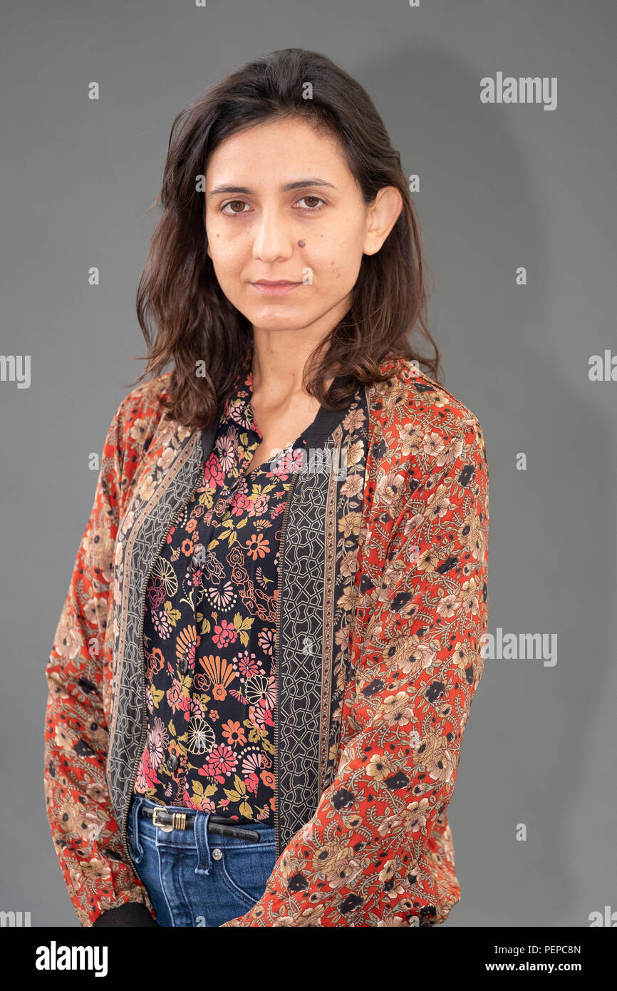 Edinburgh, Schottland, Großbritannien; 17. August 2018. Abgebildet; Thema Ottessa Moshfegh. Folgt ihrem Mann Booker in die engere Wahl Roman mit 'Mein Jahr der Ruhe und Entspannung" ein Schwarzbraun komische Geschichte der Droge - getankt Entfremdung in Manhattan kurz vor 9/11. Credit: Iain Masterton/Alamy leben Nachrichten Stockfoto