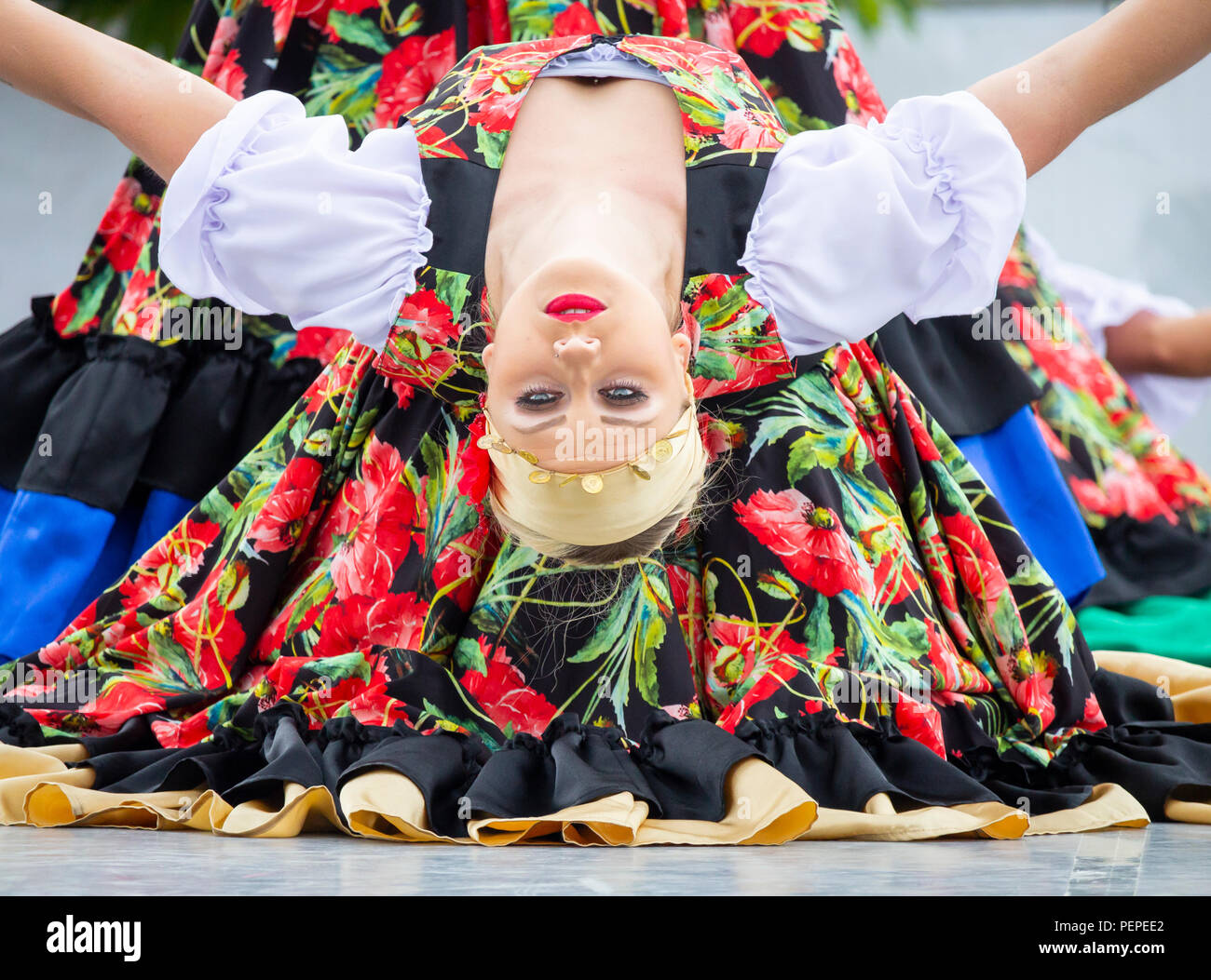 Vohon ukrainische Tanz ensamble an der Billingham Internationale Folklore Festival der Welt Dance 2018. England. Großbritannien Stockfoto